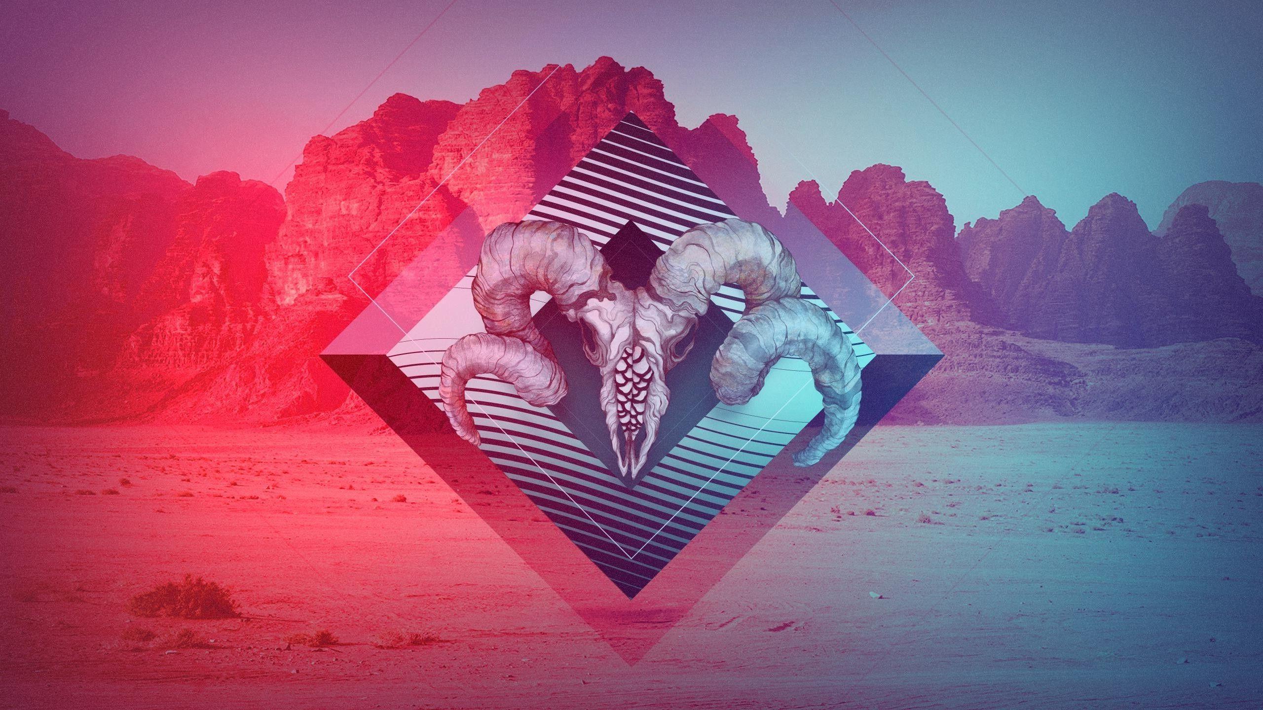 2560x1440 geometry, Skull, Ram Wallpaper HD / Desktop and Mobile Background