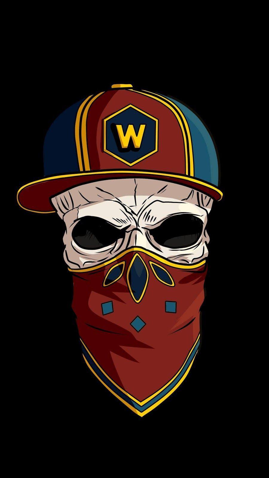 900x1600 Skull, Cap, Kerchief Skull Wallpaper HD Wallpaper & Background Download