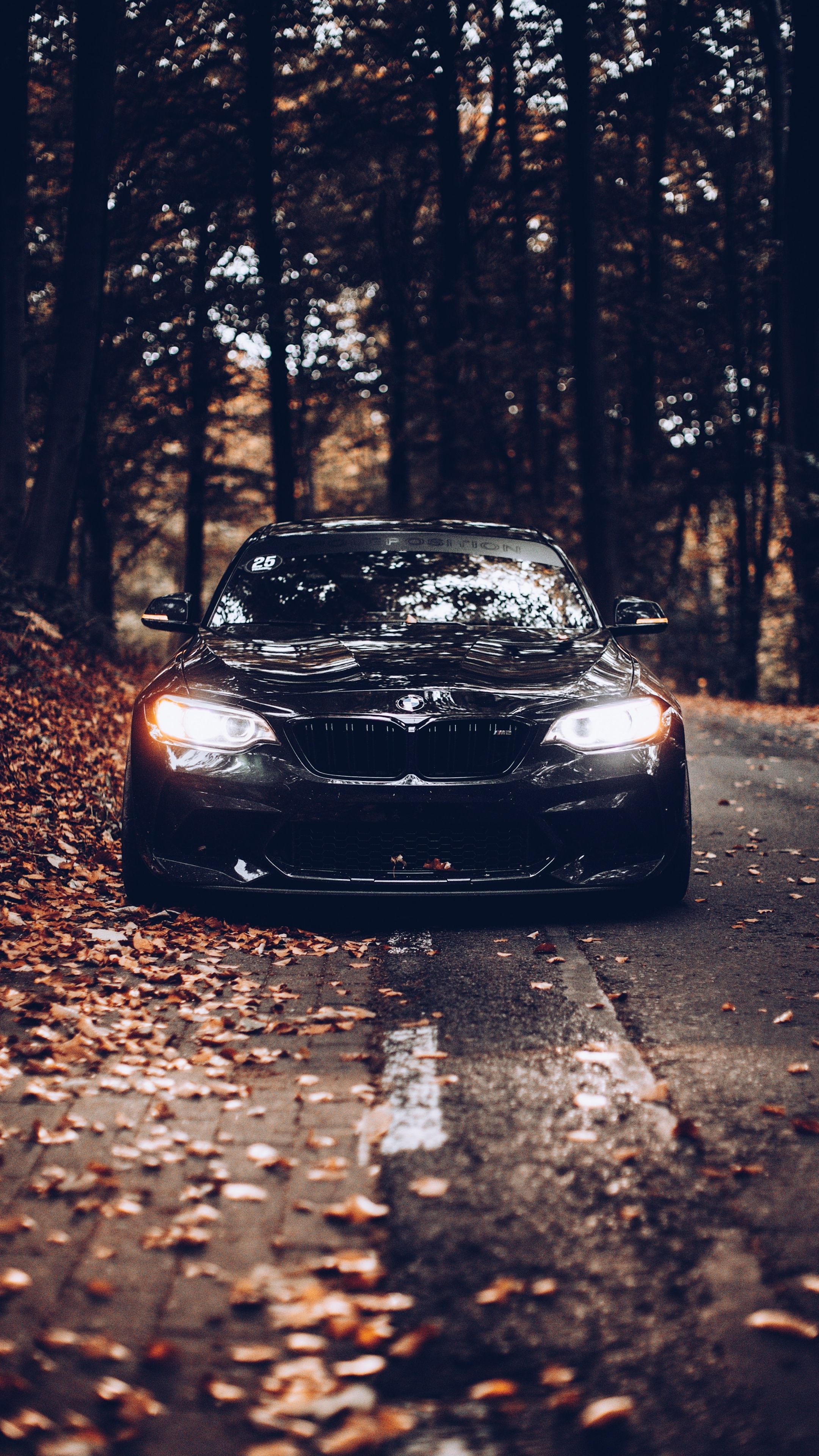 2160x3840 BMW Wallpaper 4K, Black cars, Cinematic, Autumn