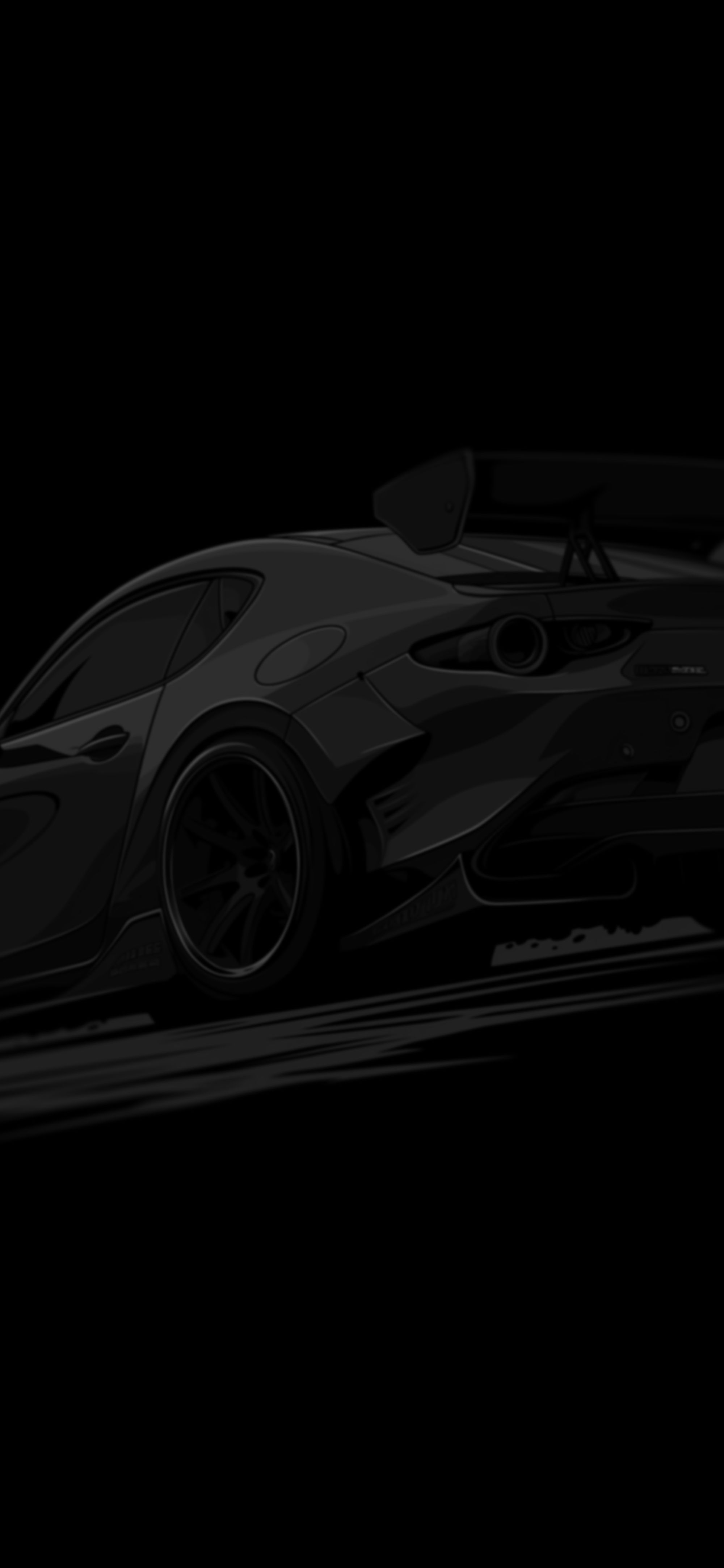 2000x4329 Mazda MX 5: Sleek Black Sport Car Wallpaper
