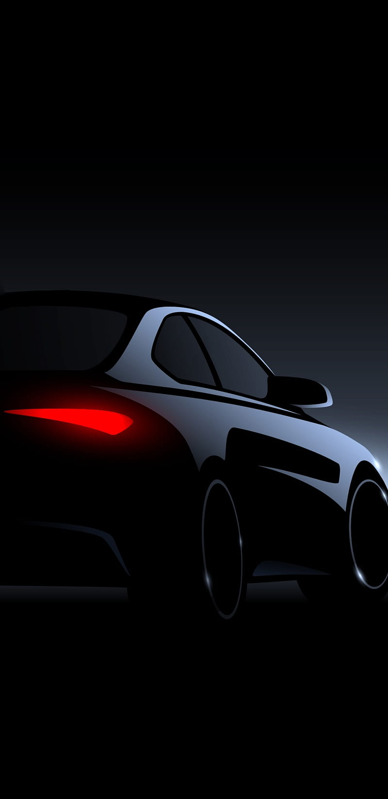 800x1644 Black car, HD phone wallpaper