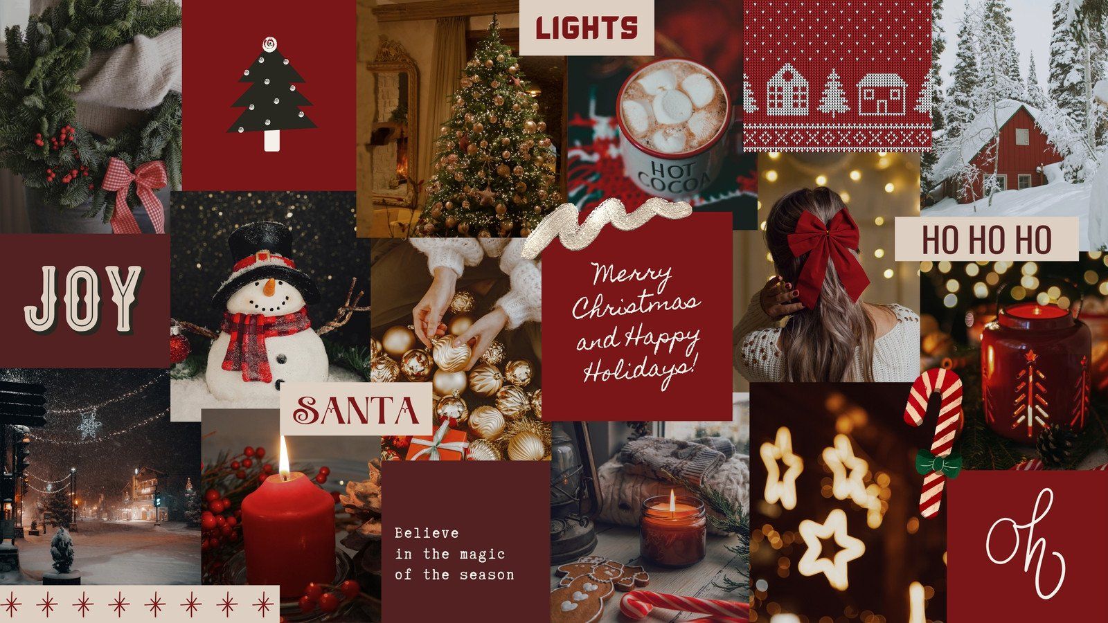 1600x900 Free editable Christmas desktop wallpaper templates