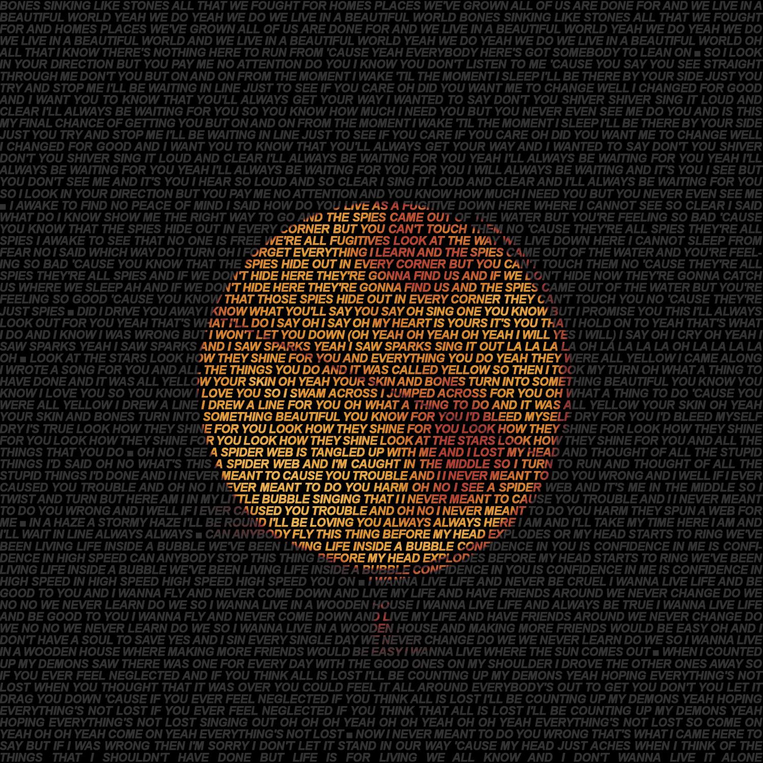1500x1500 All Lyrics On Parachutes, Inspired By U Fnaski_yt