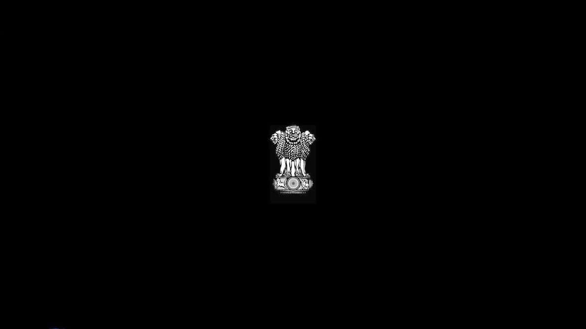 1192x670 India State Emblem Black Background Wallpaper