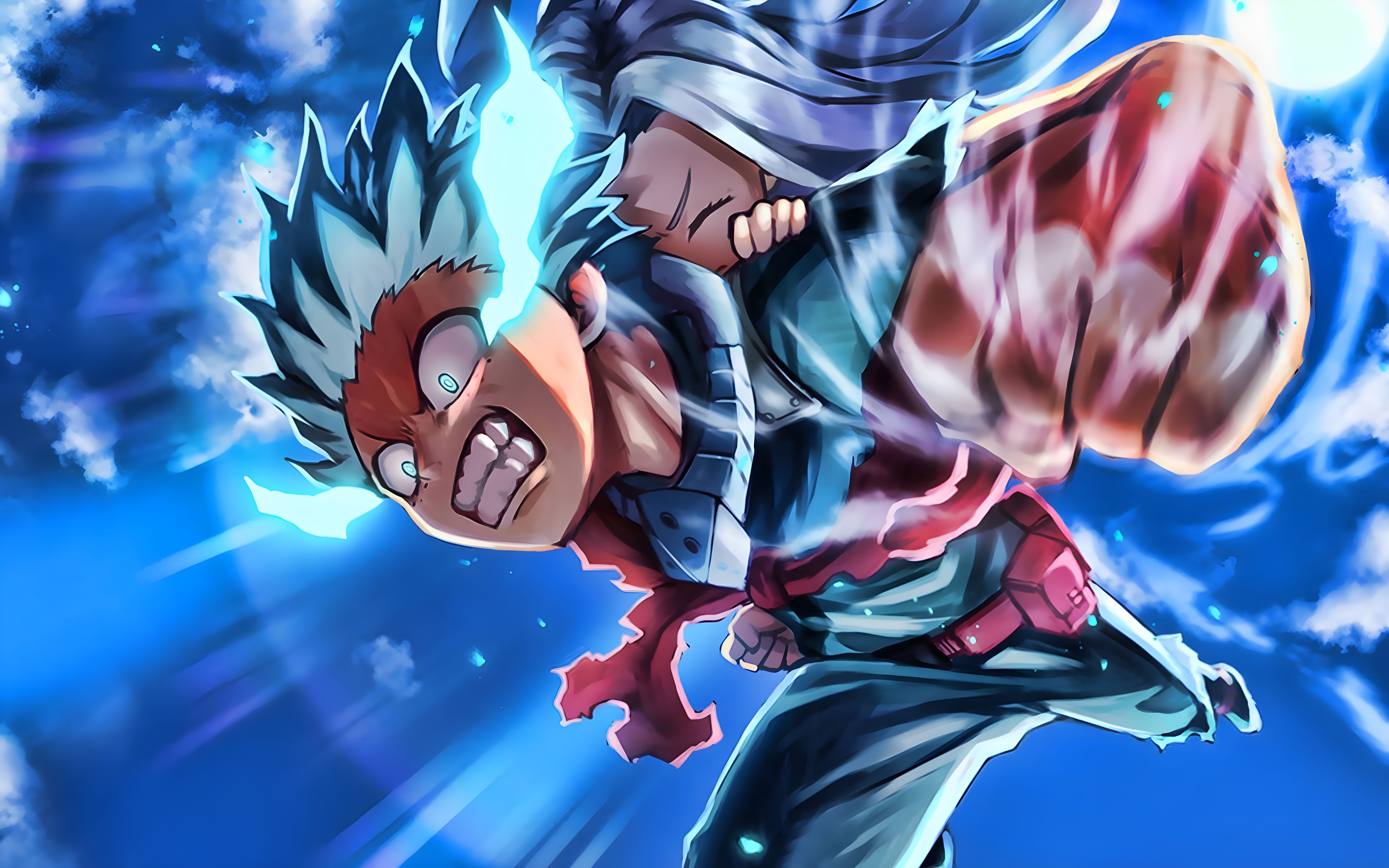 7680x4800 Wallpaper Anime, Izuku Midoriya, All Might, My Hero Academia, Anime Art, Background Free Image