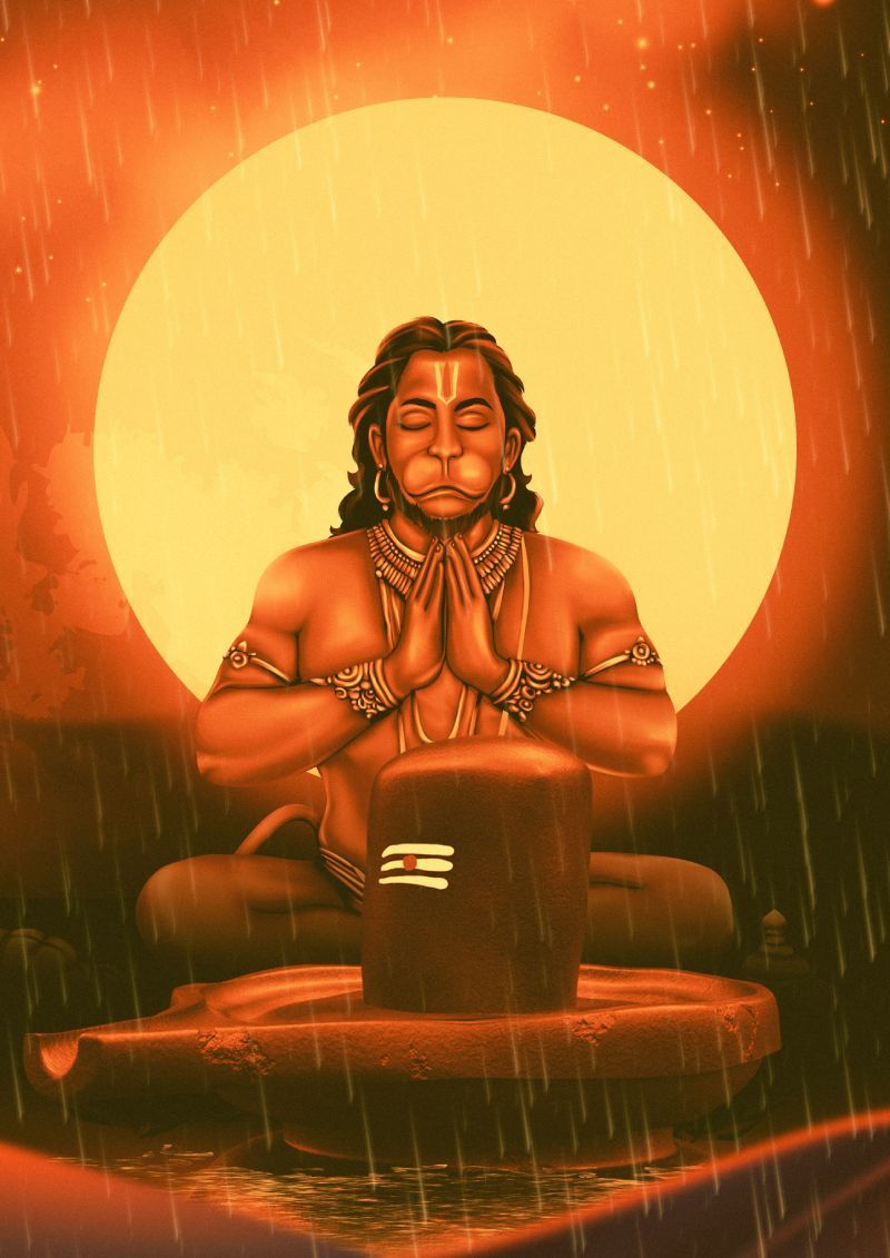 800x1131 Rudra Avatar, Ram Bhakt Hanuman Wallpaper Mural®