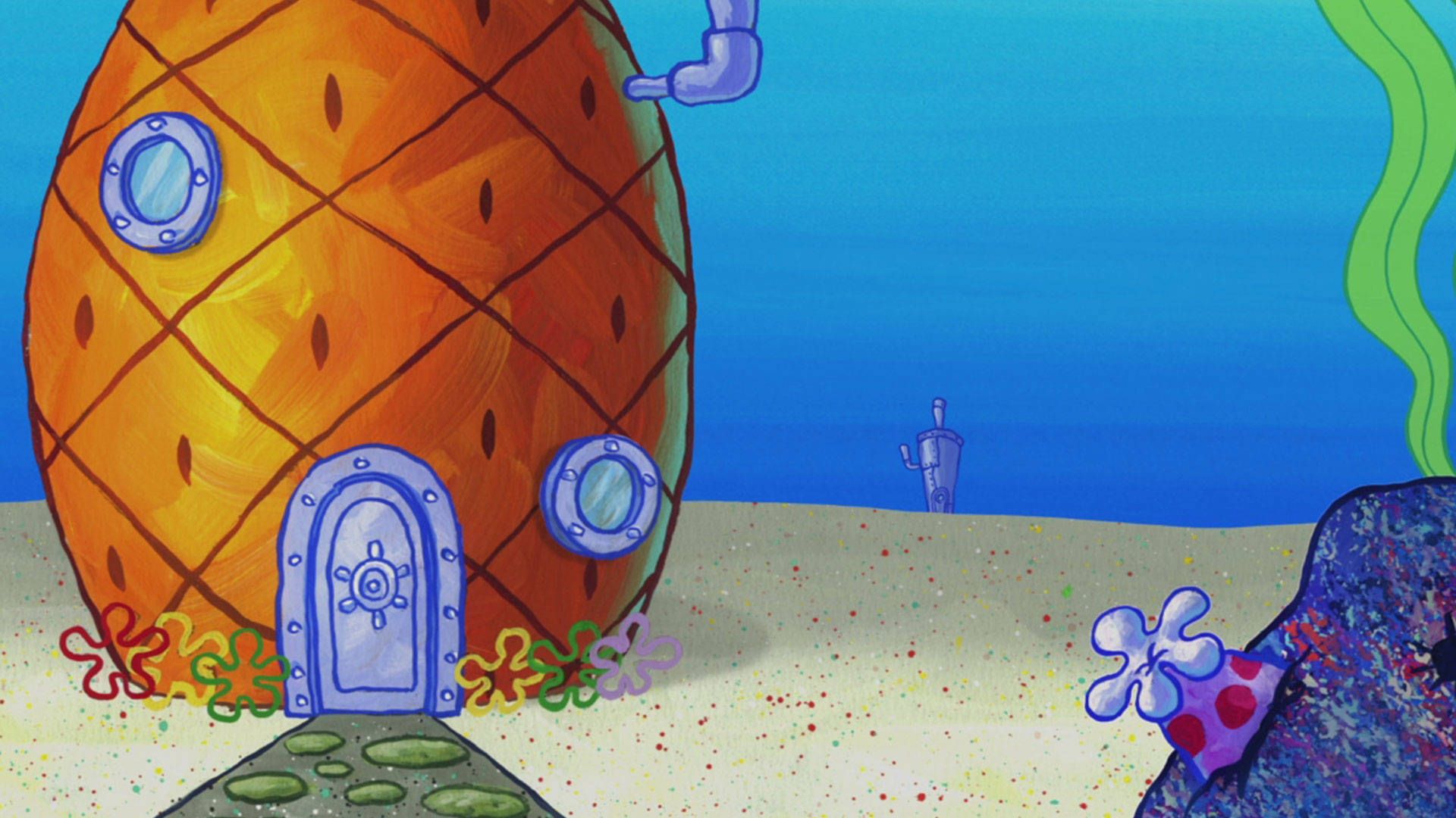 1920x1080 Spongebob House Zoom Background Wallpaper