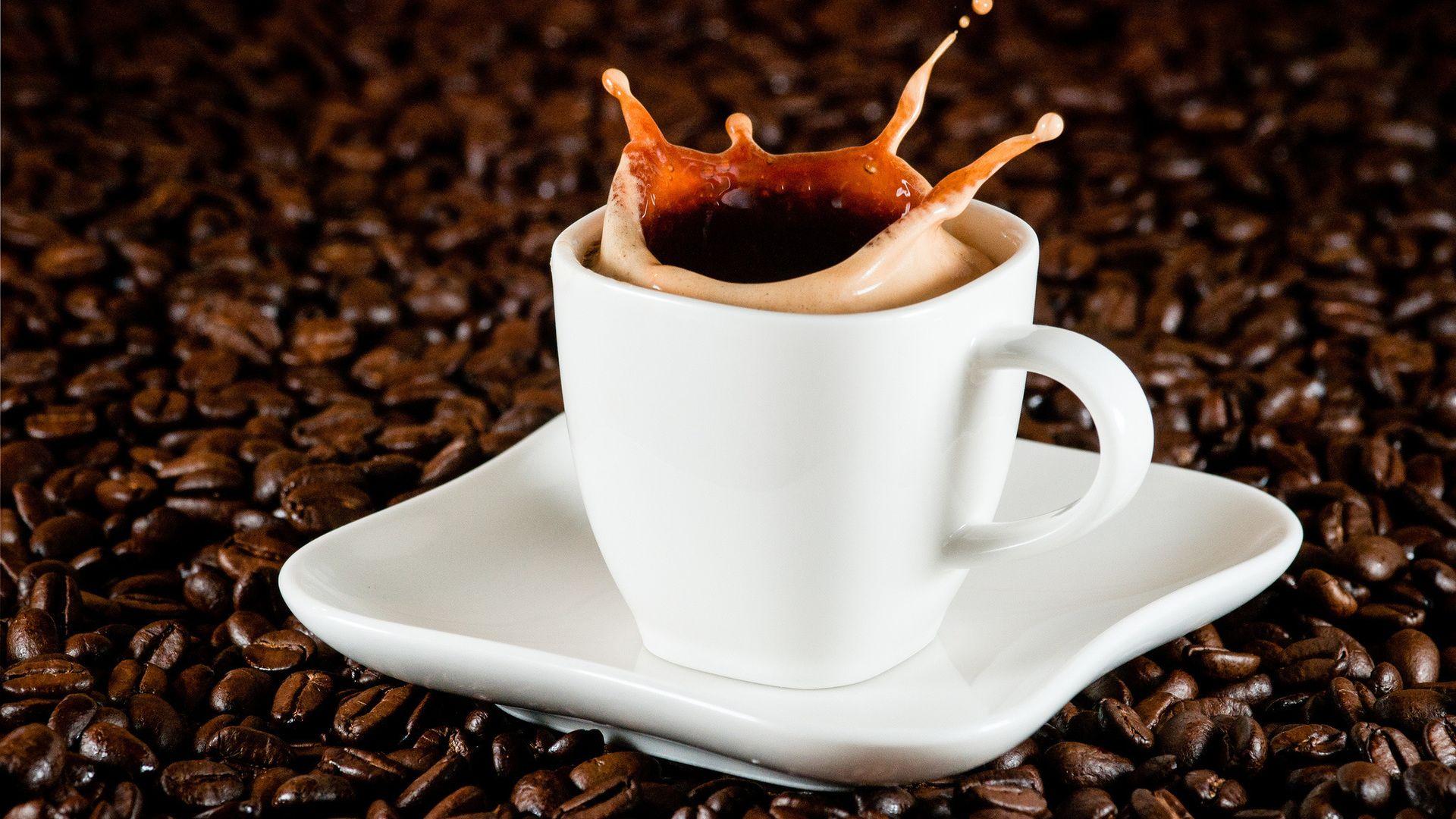 1920x1080 espresso, splash, drink, grain, coffee, squirt, foam