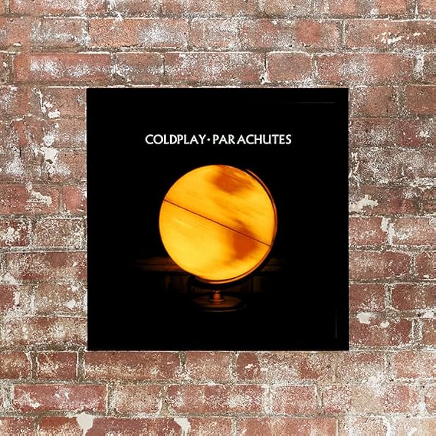 894x894 Coldplay, Parachutes Album cover, poster, wall art. Print or Fully Framed Available. Actual size of original Vinyl Covers. (Framed): Posters & Prints