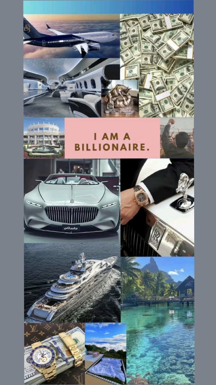 736x1308 I AM A BILLIONAIRE Wallpaper #billionaire #rich #car #travel #money #yatch #bungalow #wallpaper
