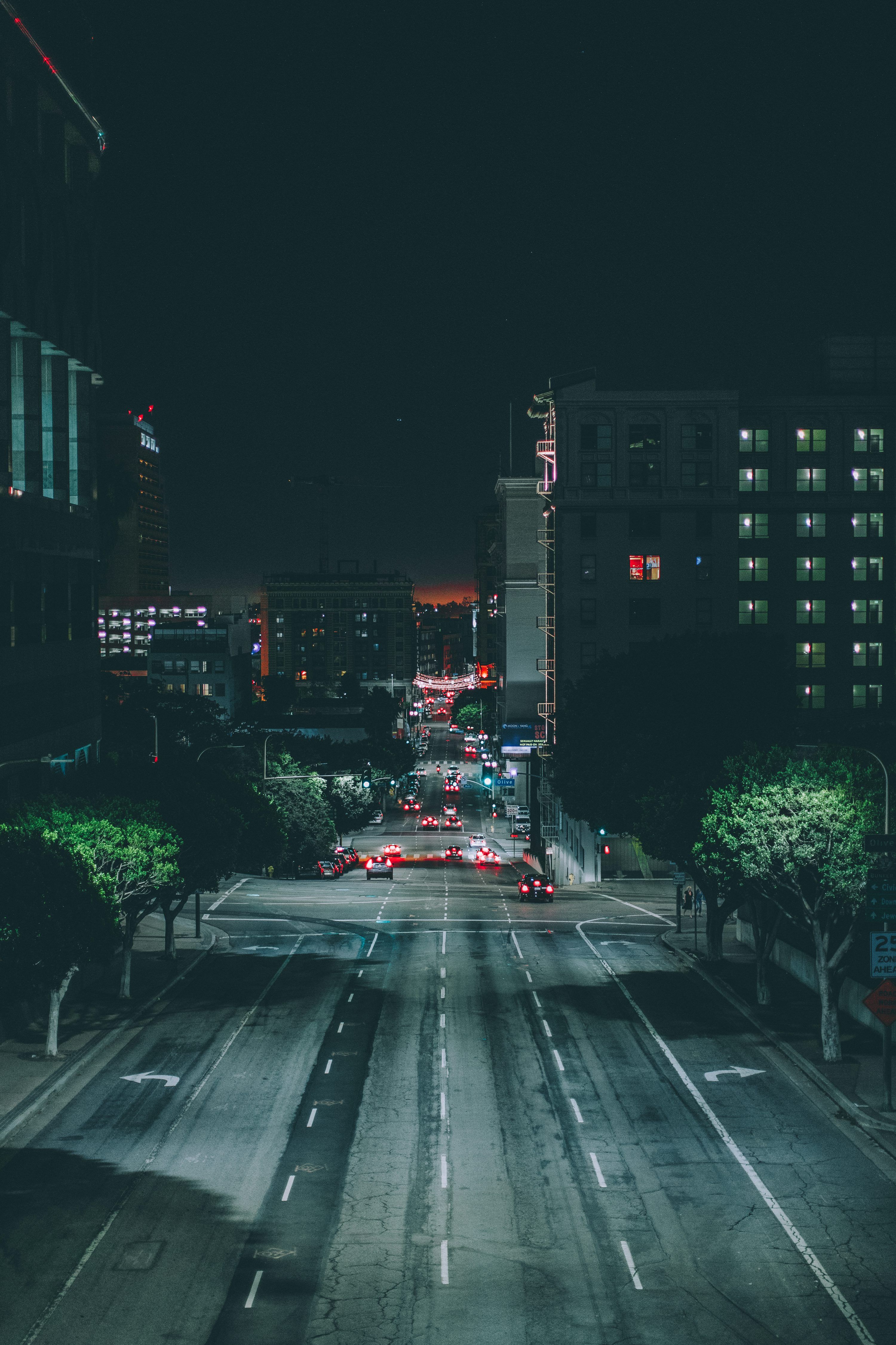 3000x4500 Night Road Picture [HD]. Download Free Image