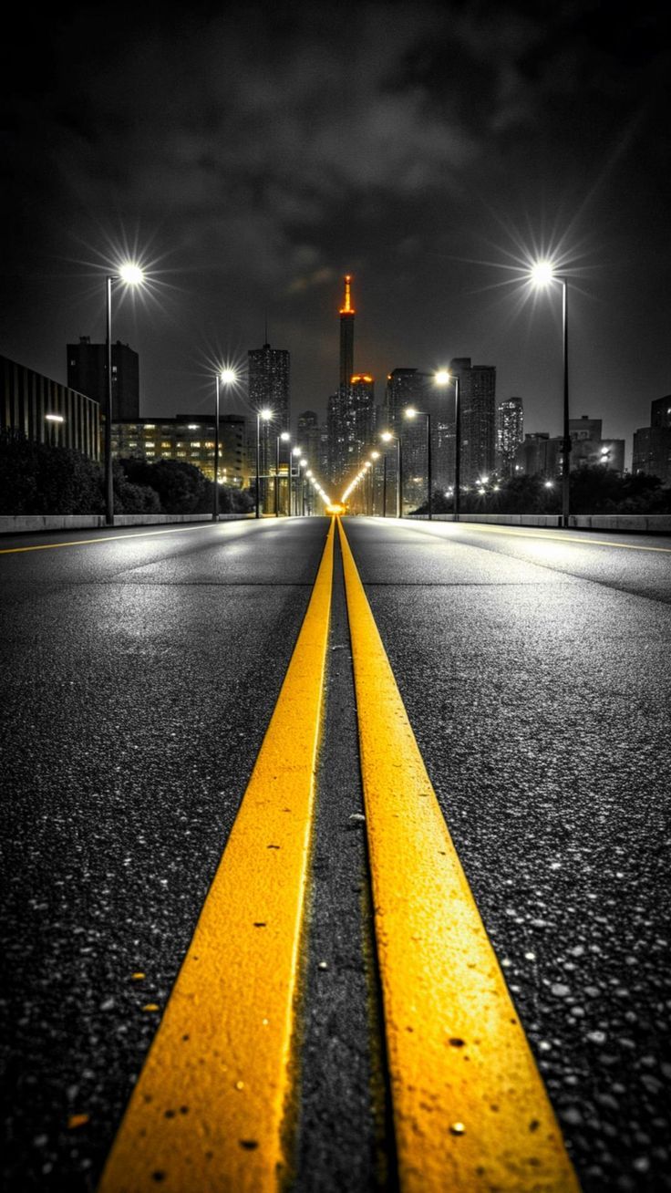 736x1308 Wallpaper road, lanterns, city, lights, night, City 4K by MozhetMoroz. Download wallpaper road, lanterns, city, lights, night for free