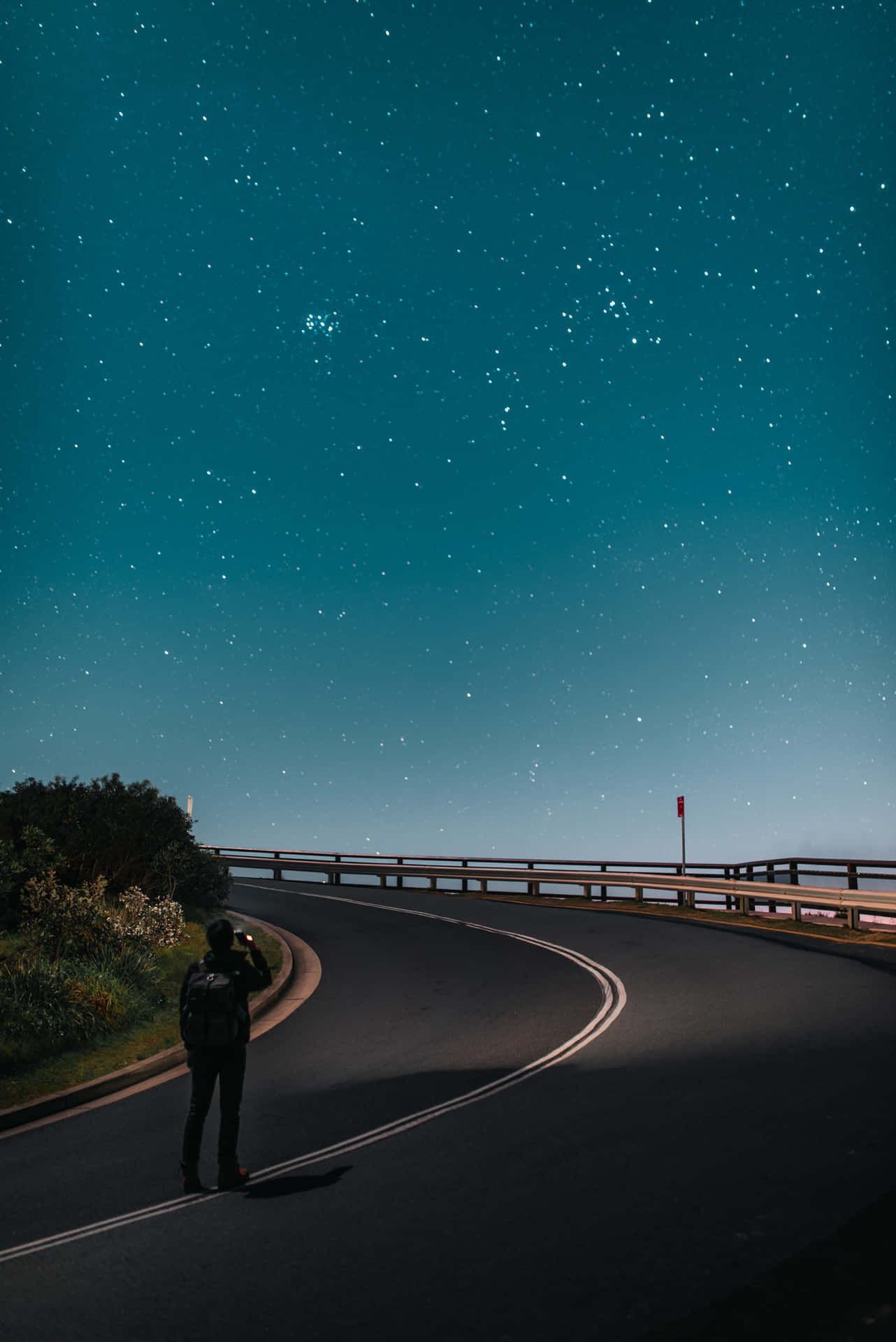 1282x1920 Download Wonderful Road At Night Wallpaper