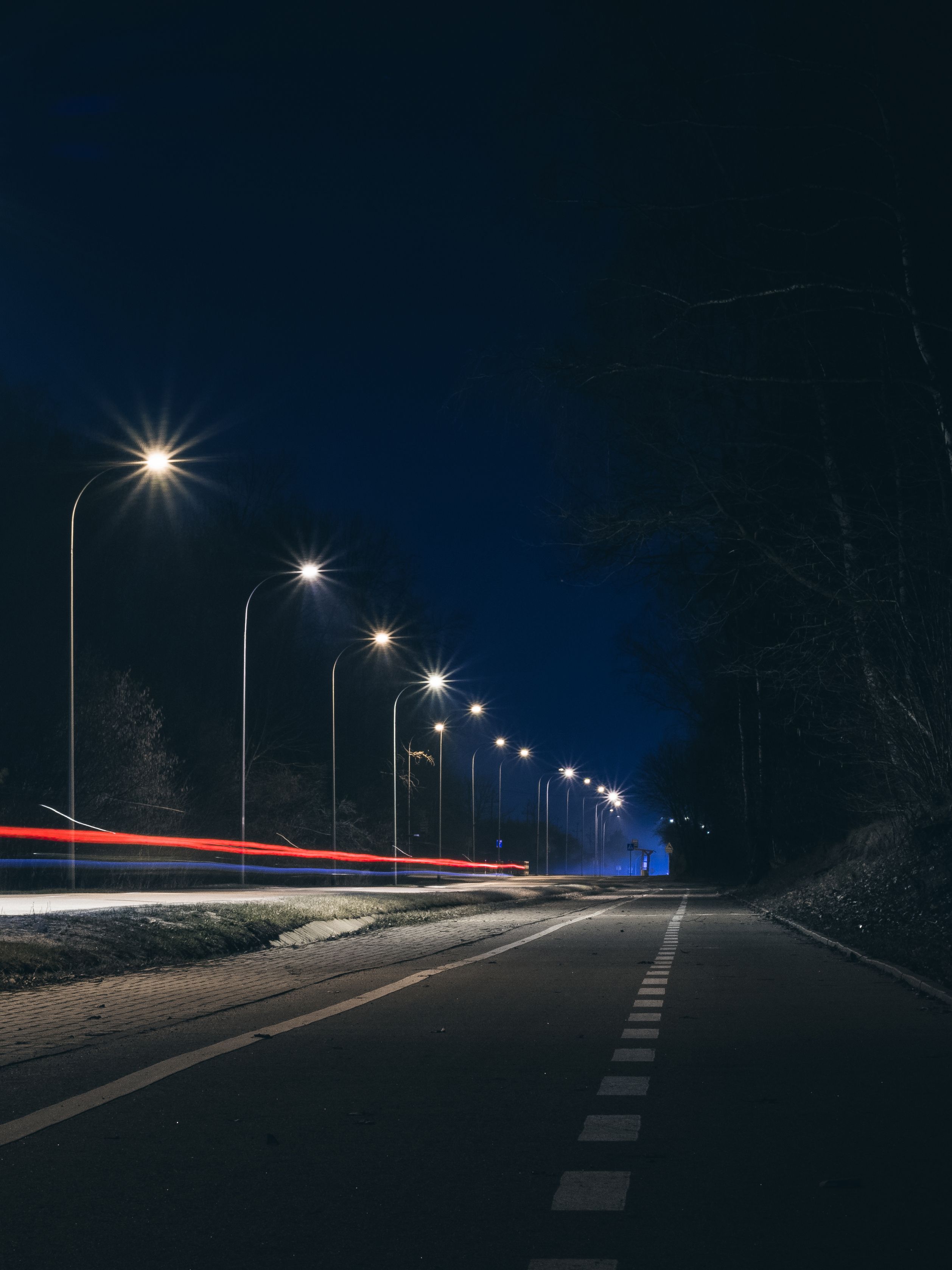 2516x3357 Free Image : road, night, highway, asphalt, dark, darkness, street light, lighting, long exposure, lights, infrastructure, light fixture 2516x3357