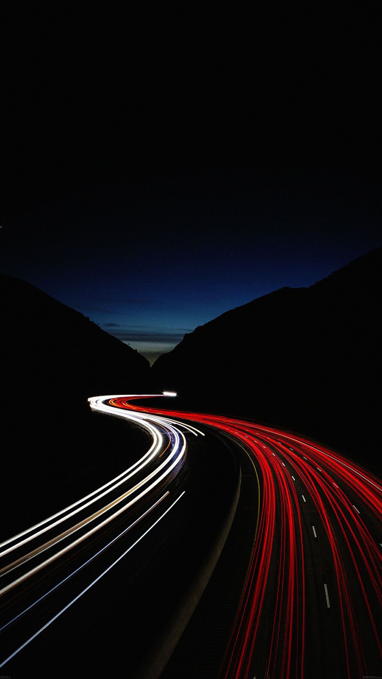 1242x2208 Wallpaper Time Lapse Photography of Cars on Road During Night Time, Background Free Image