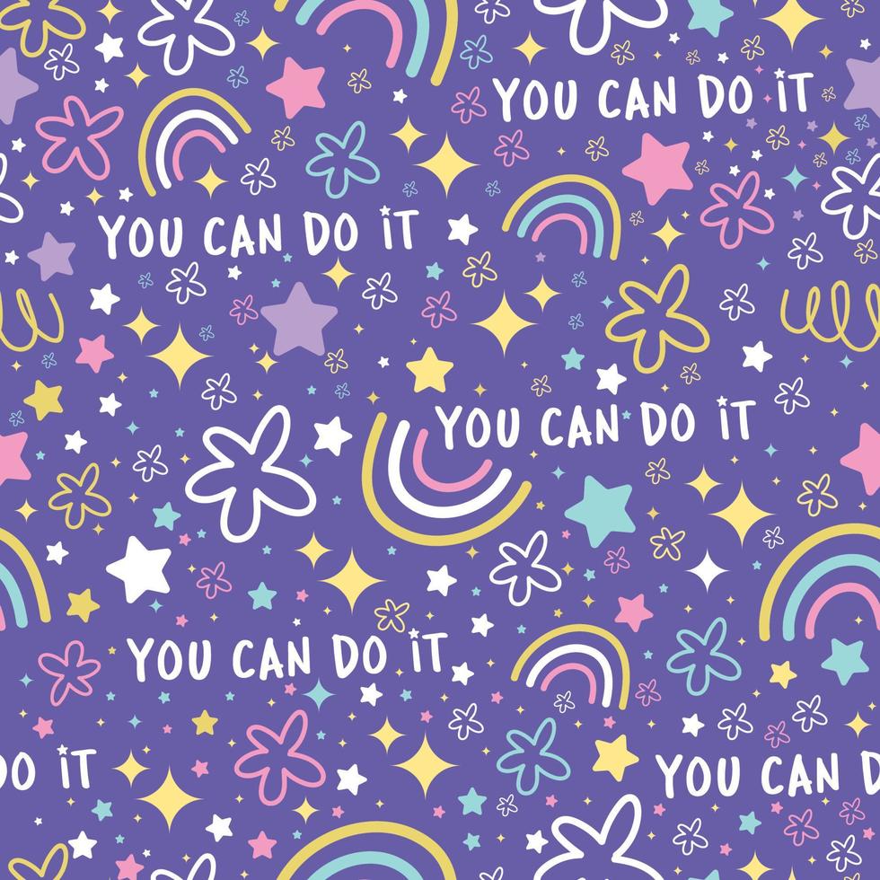 980x980 Seamless pattern on a purple background for girls. Suitable as wallpaper in the children's room, cover, wrapping, as well as for the design of children's clothing