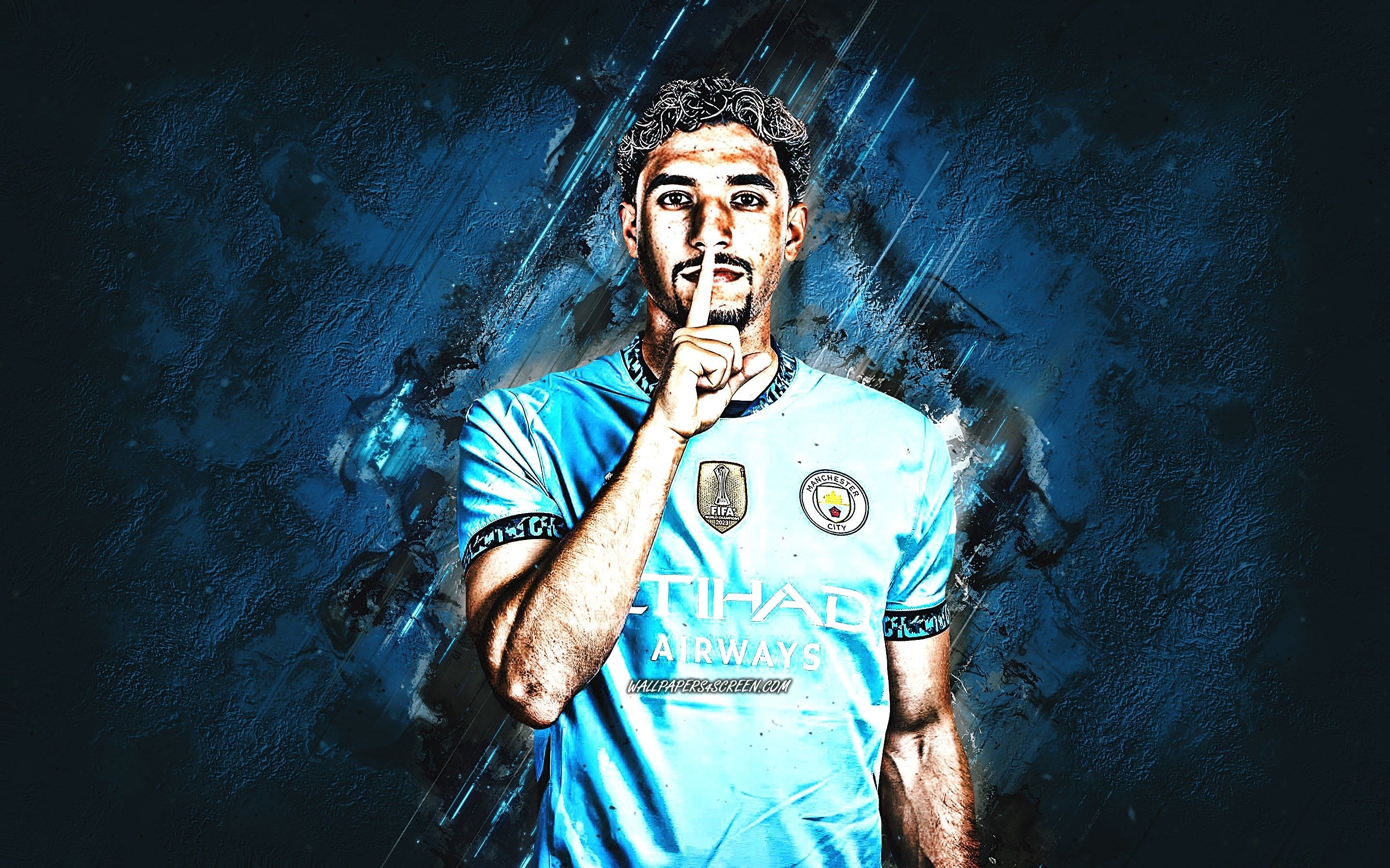 2880x1800 Wallpaper Egypt, football, soccer, Man City, Manchester City, Egyptian, Marmoush, Omar Marmoush for mobile and desktop, section спорт, resolution 2880x1800