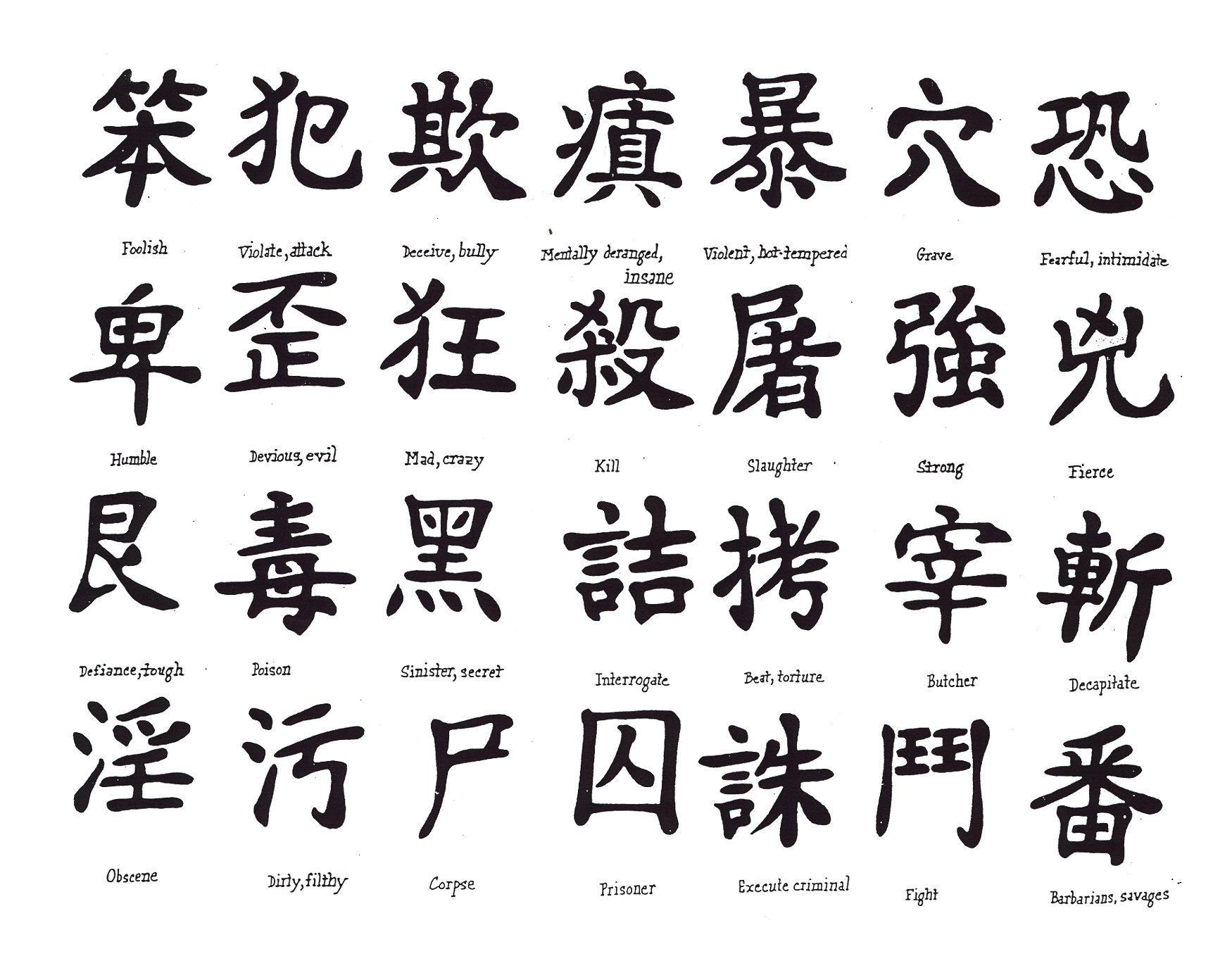 1750x1375 Beautiful Chinese Japanese Kanji Tattoo Symbols & Designs