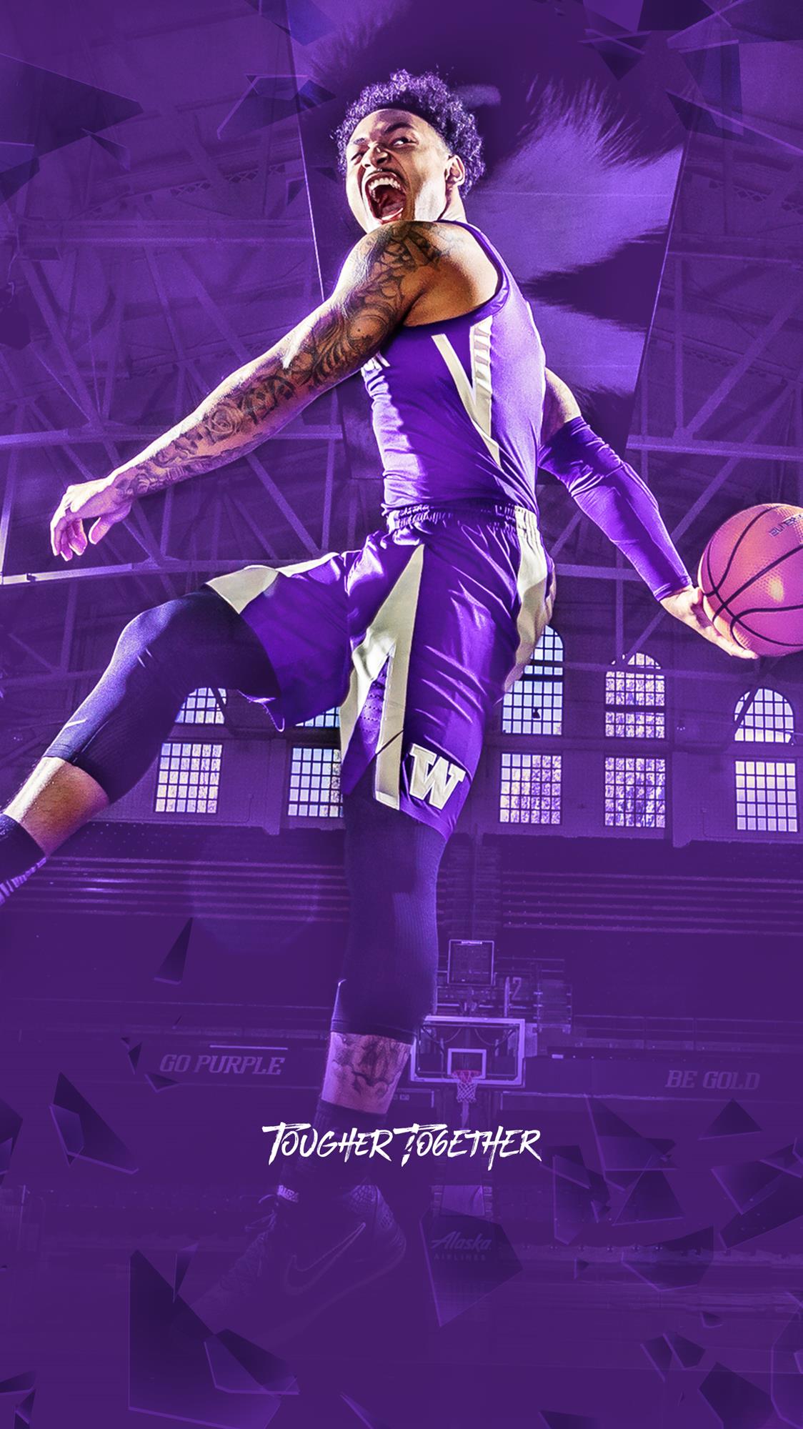 1124x2000 Purple Basketball Wallpaper