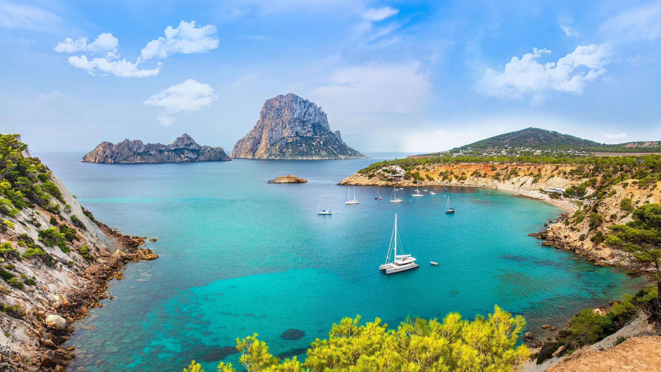 2560x1440 Wallpaper Spain Ibiza, Balearic archipelago, Mediterranean 2560x1440