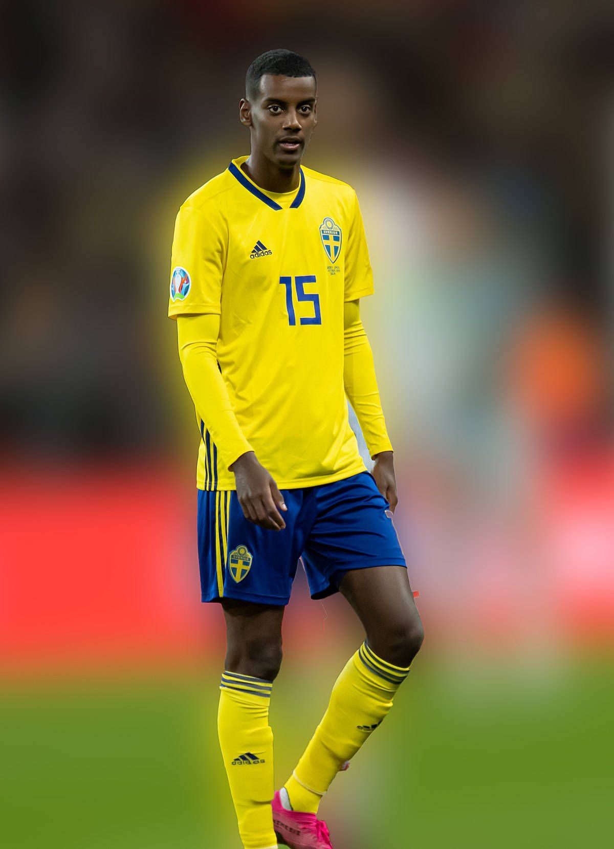 1200x1659 Download Alexander Isak Yellow Uniform Full Body Wallpaper
