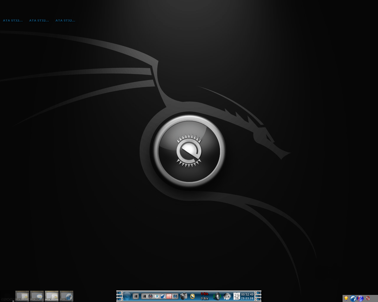 1280x1024 E17 Black Wallpaper (from Black Init)