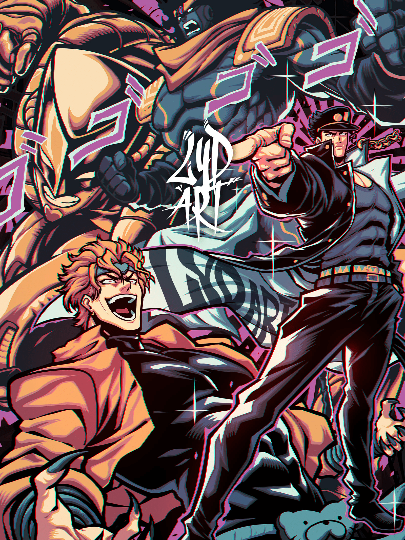 1600x2133 Jojo'S Bizarre Adventure: Star Platinum Vs. The World HD Phone Wallpaper