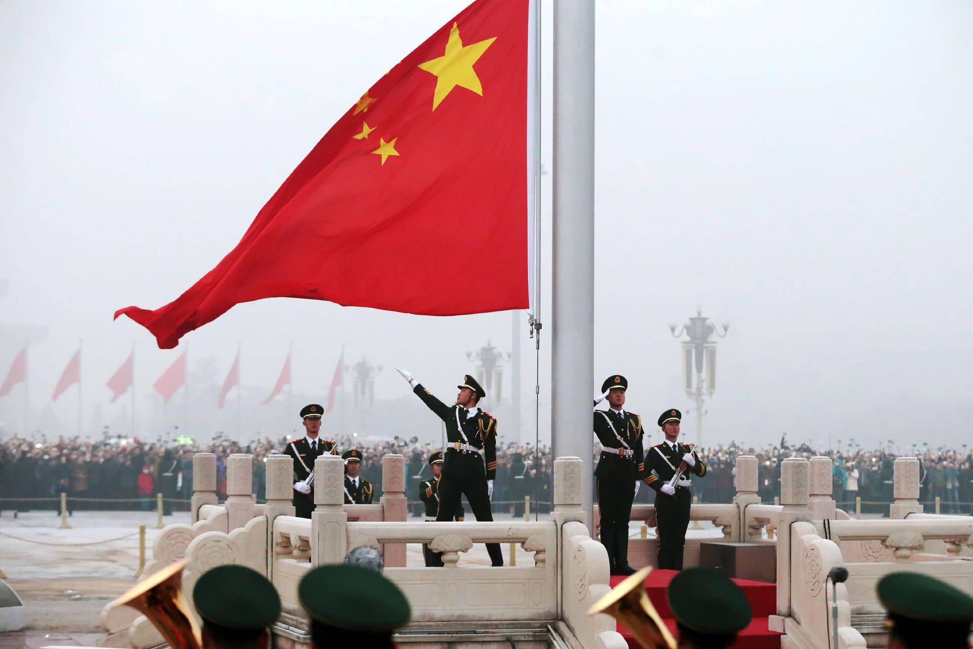 1920x1280 Download China Flag Military Salute Wallpaper