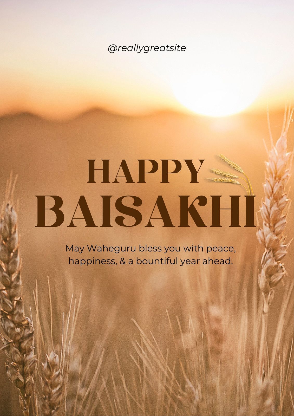 1131x1600 Design Free Customizable Baisakhi (Vaisakhi) Poster