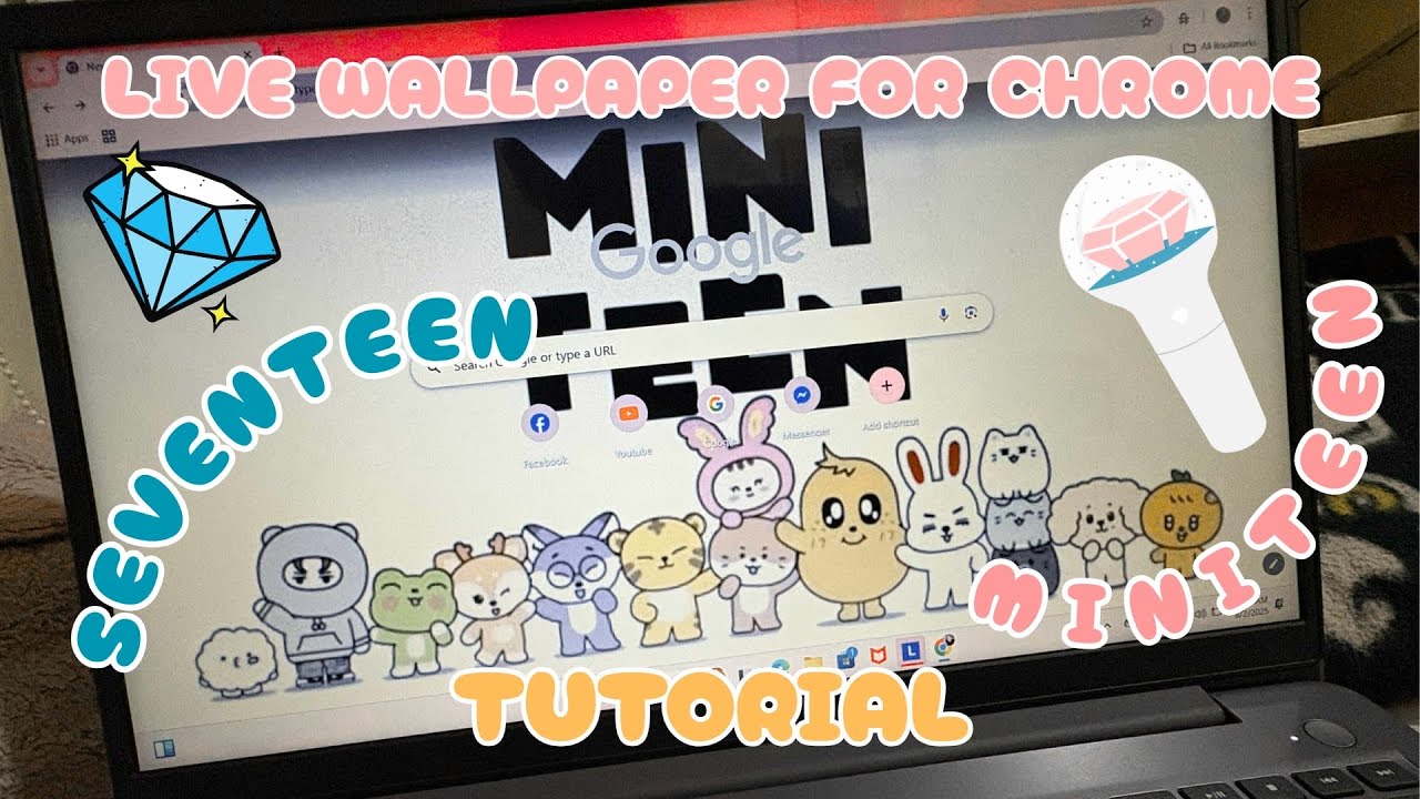 1280x720 SEVENTEEN (MINITEEN) LIVE WALLPAPER FOR CHROME TUTORIAL!!!