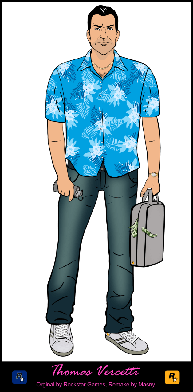 628x1273 Tommy vercetti png 5 PNG Image