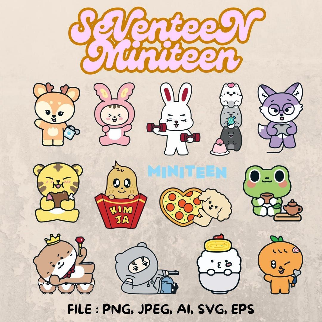 1080x1080 Seventeen Miniteen Play 13 Character 1 Set