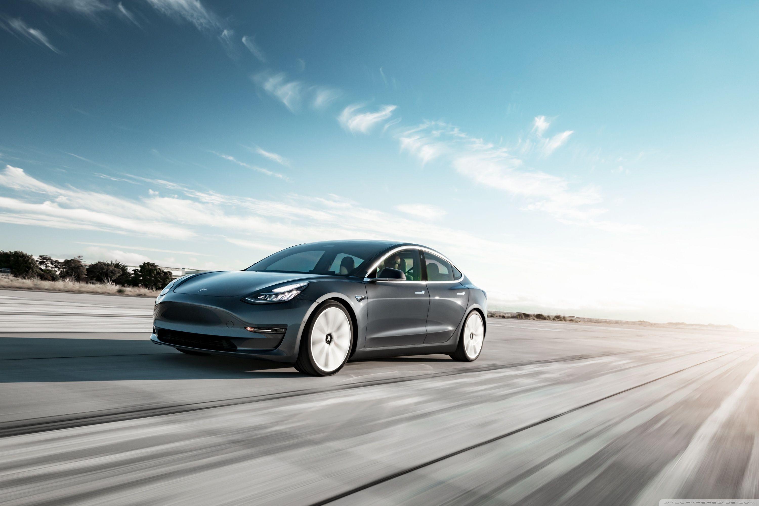 3000x2000 Tesla Model 3 Electric Car Midnight Silver Performance Motion