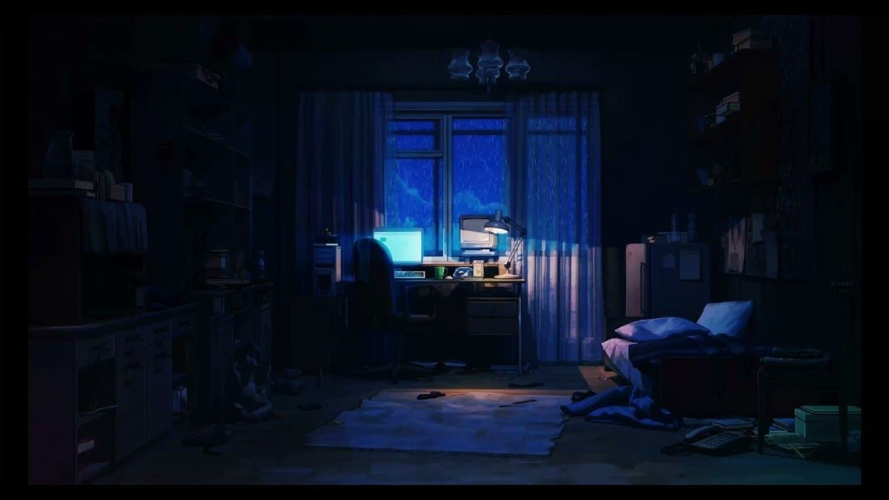 1280x720 Rainy Room Min Version 60fps Live Wallpaper Loop