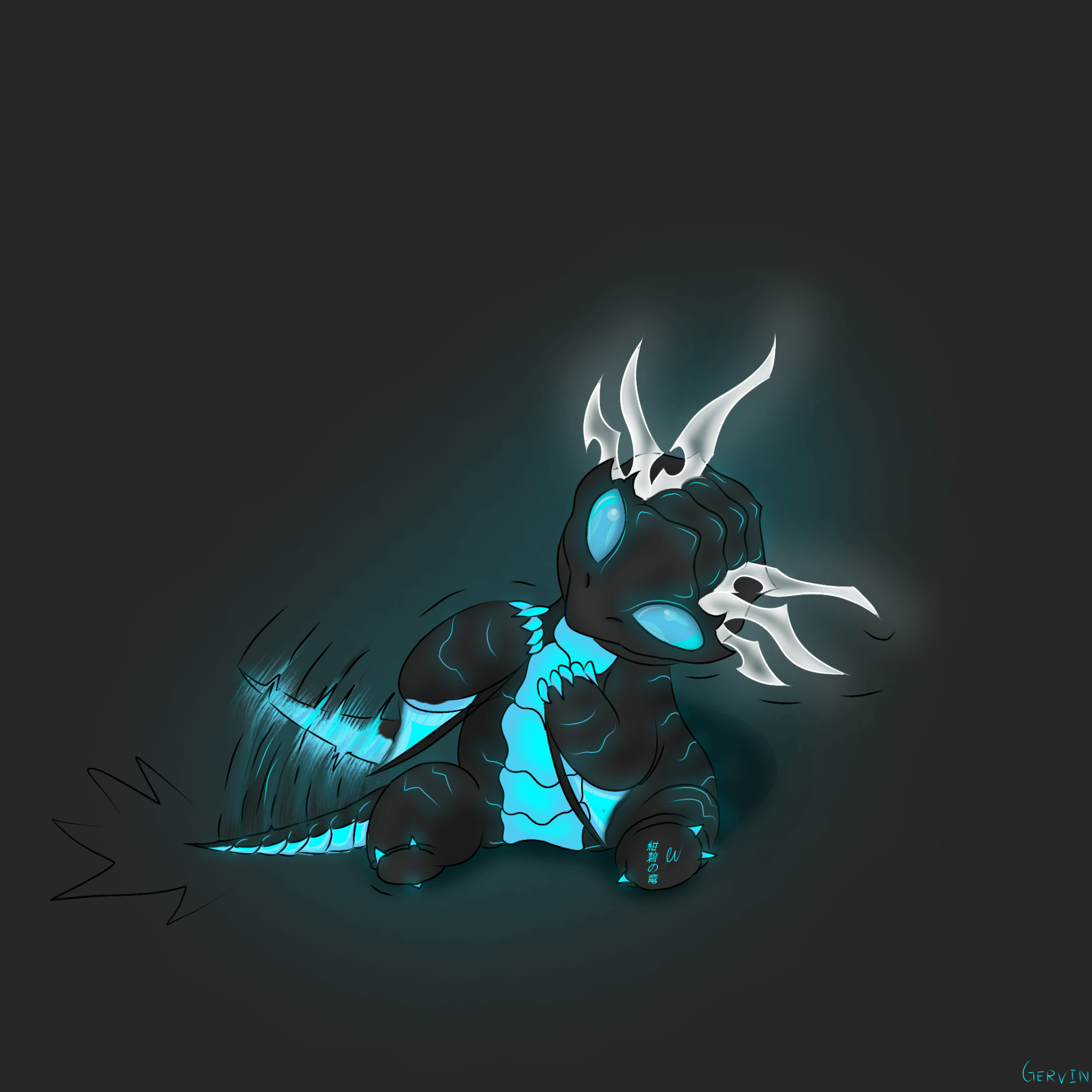 1920x1920 Kaisel from Solo Leveling by Gervin 紺碧の竜
