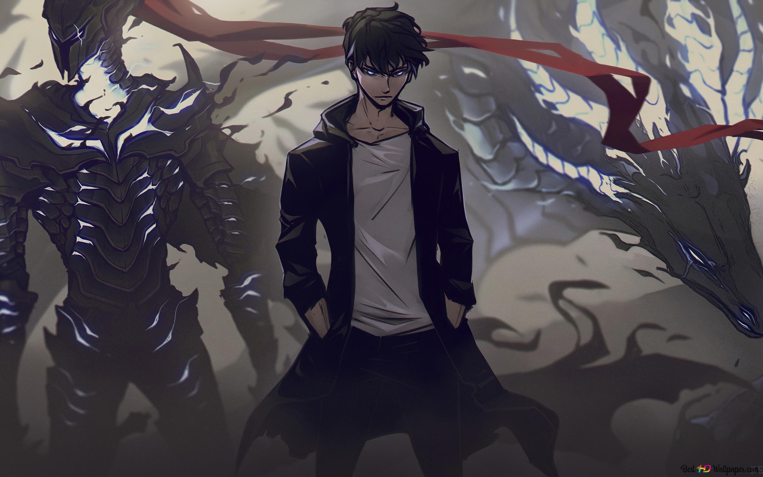 2560x1600 Solo Leveling : Sung Jin Woo Shadows Igris & Kaisel 4K Wallpaper Download