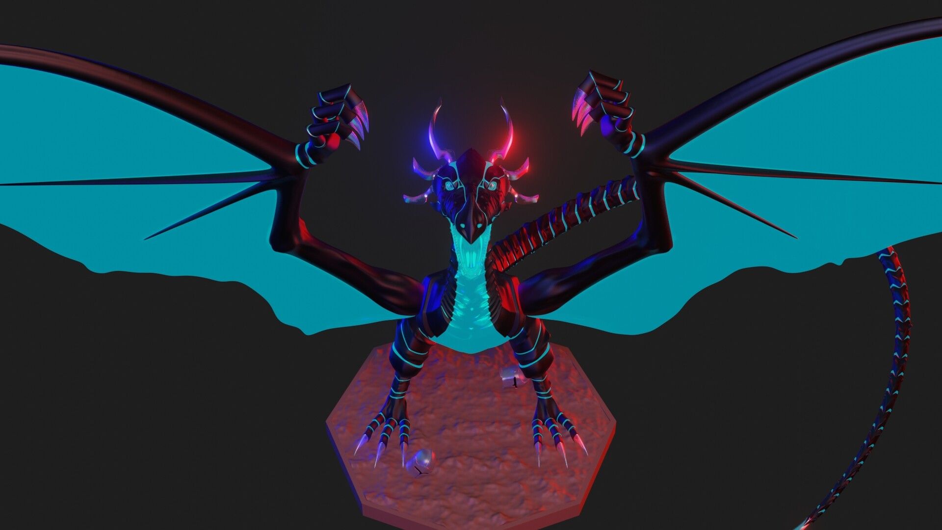 1920x1080 Riyan Putra Leveling: Kaisel Shadow Fanart 3D Modeling Figure