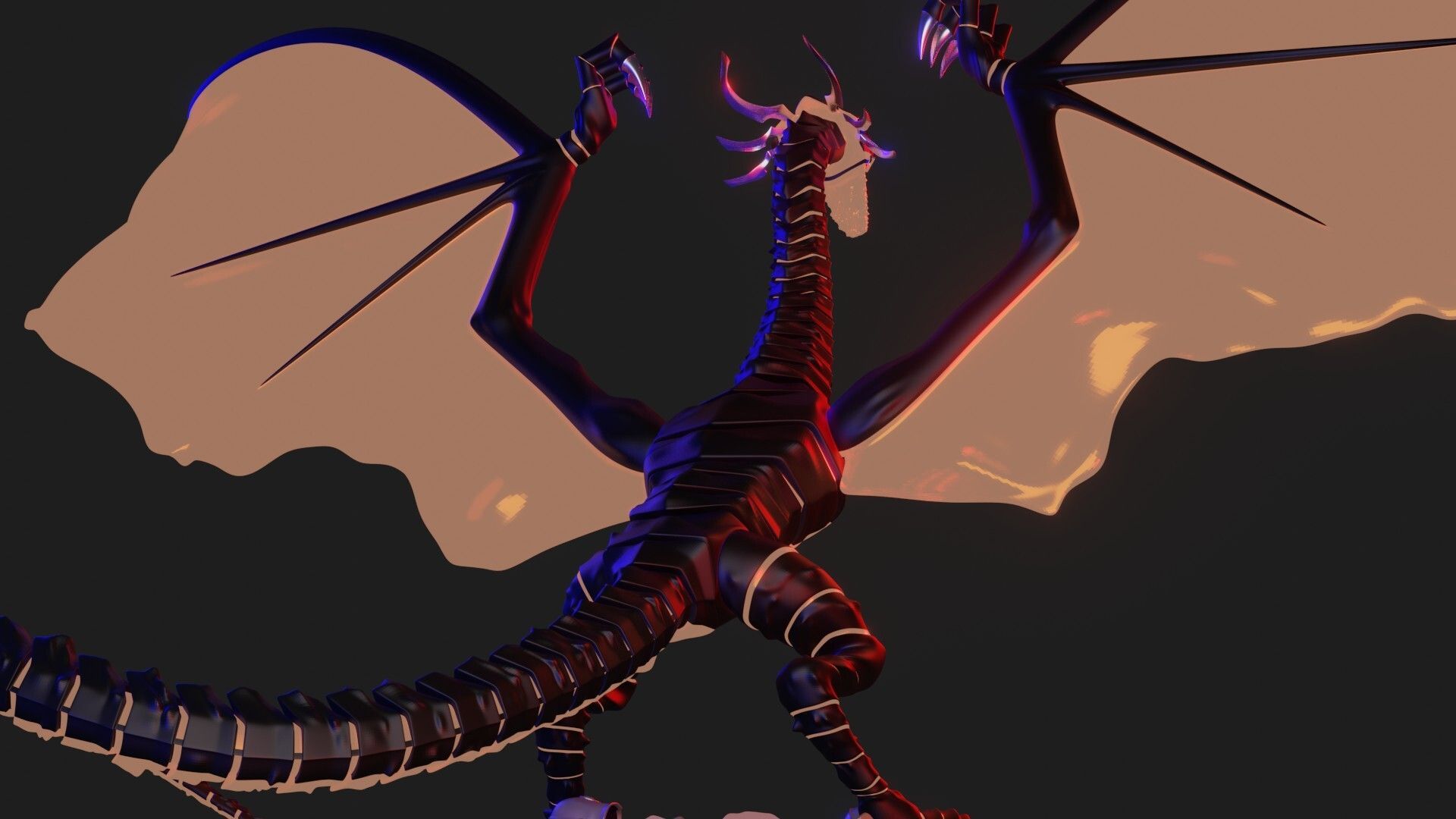 1920x1080 Riyan Putra Leveling: Kaisel Shadow Fanart 3D Modeling Figure