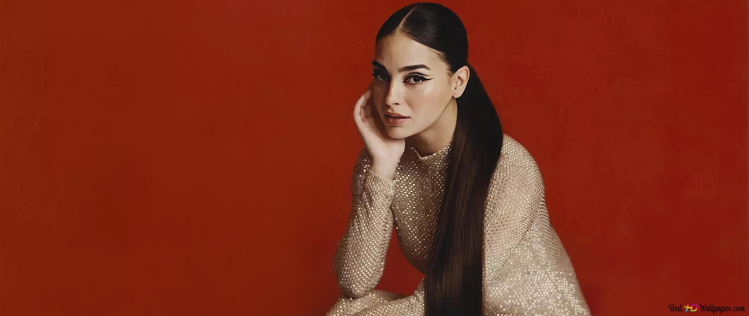 2560x1080 Melissa Barrera. People Magazine Shoot 4K wallpaper download