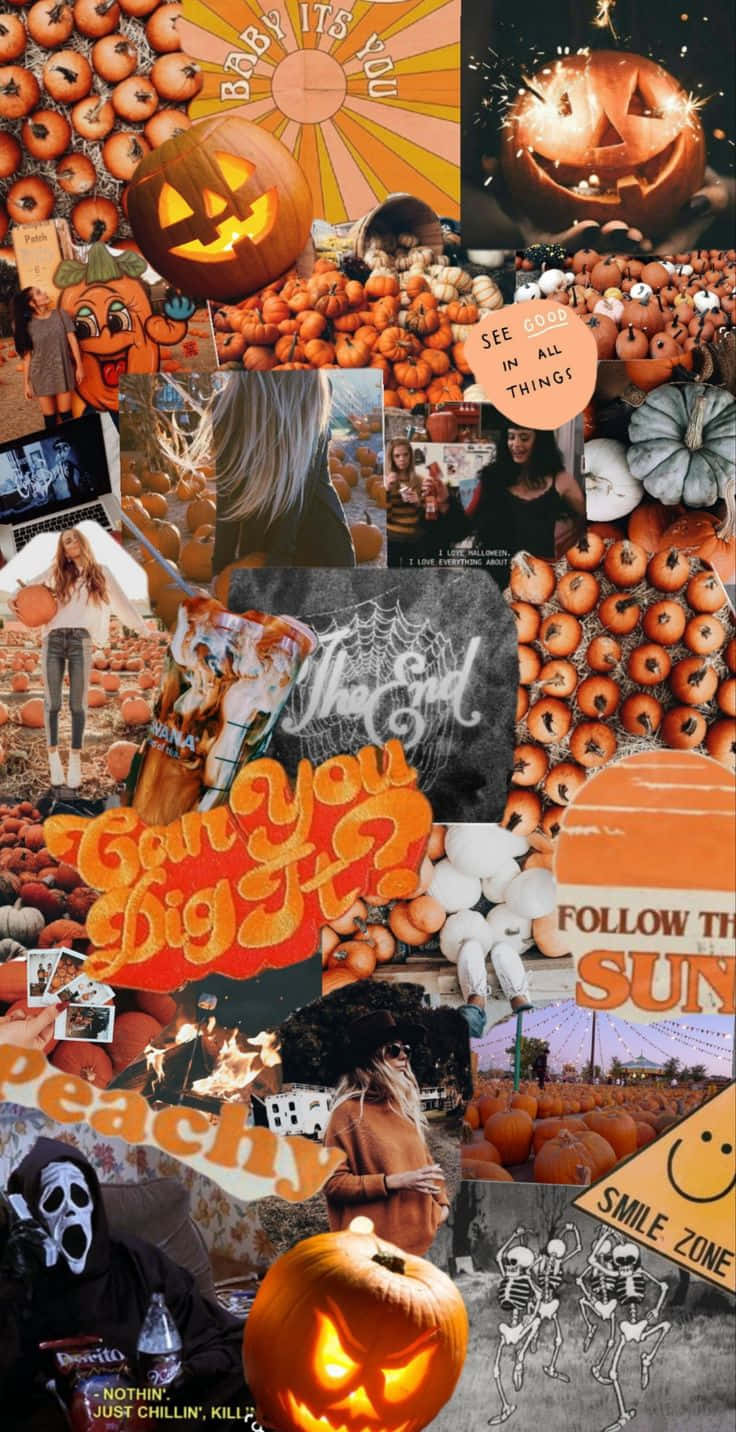 736x1432 Download Get Into The Spooky Spirit With This Unique Fall Halloween iPhone Design! Wallpaper