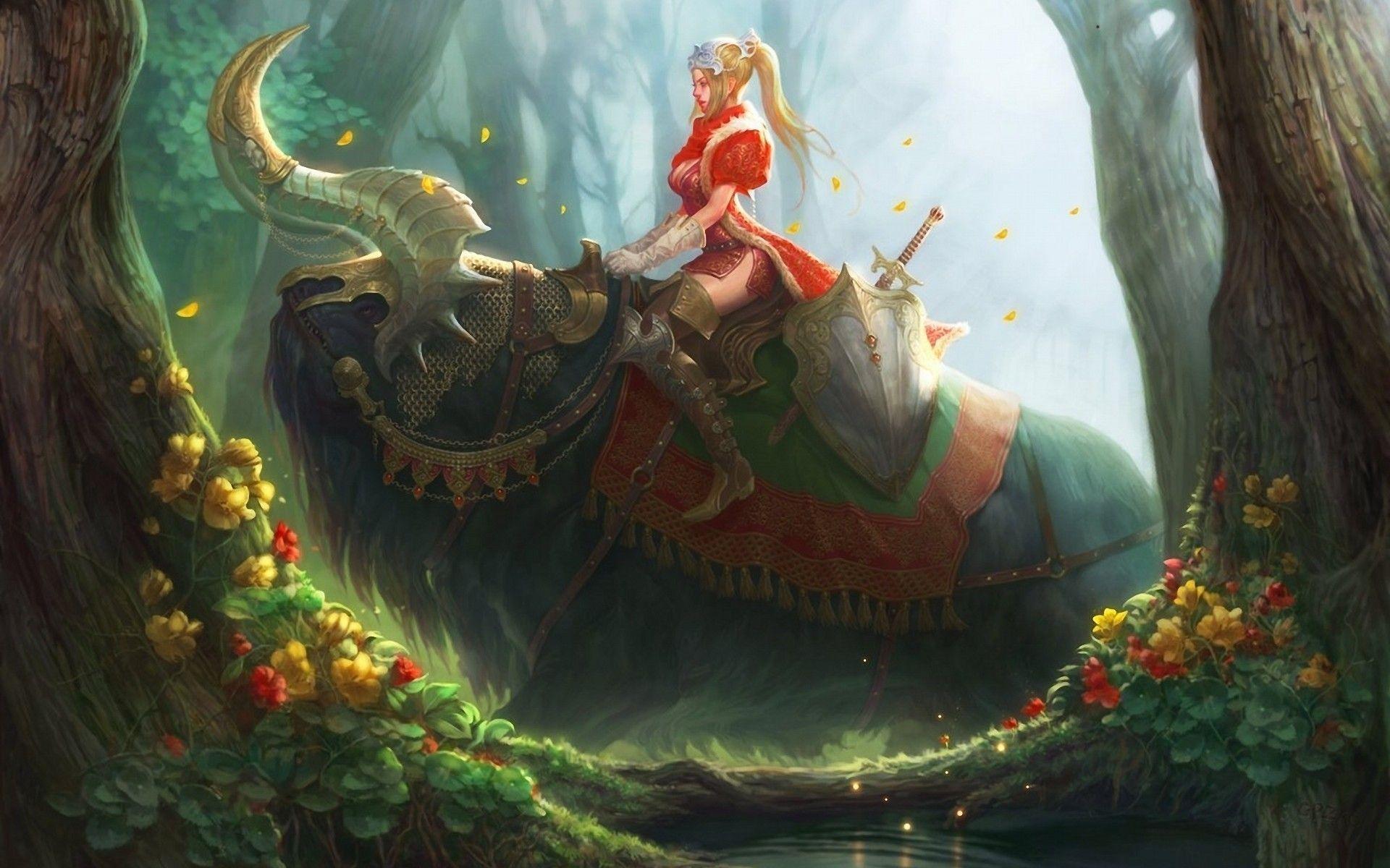 1920x1200 Creatures, Trees, Flowers, Cartoon Wallpaper, Mobile Dark