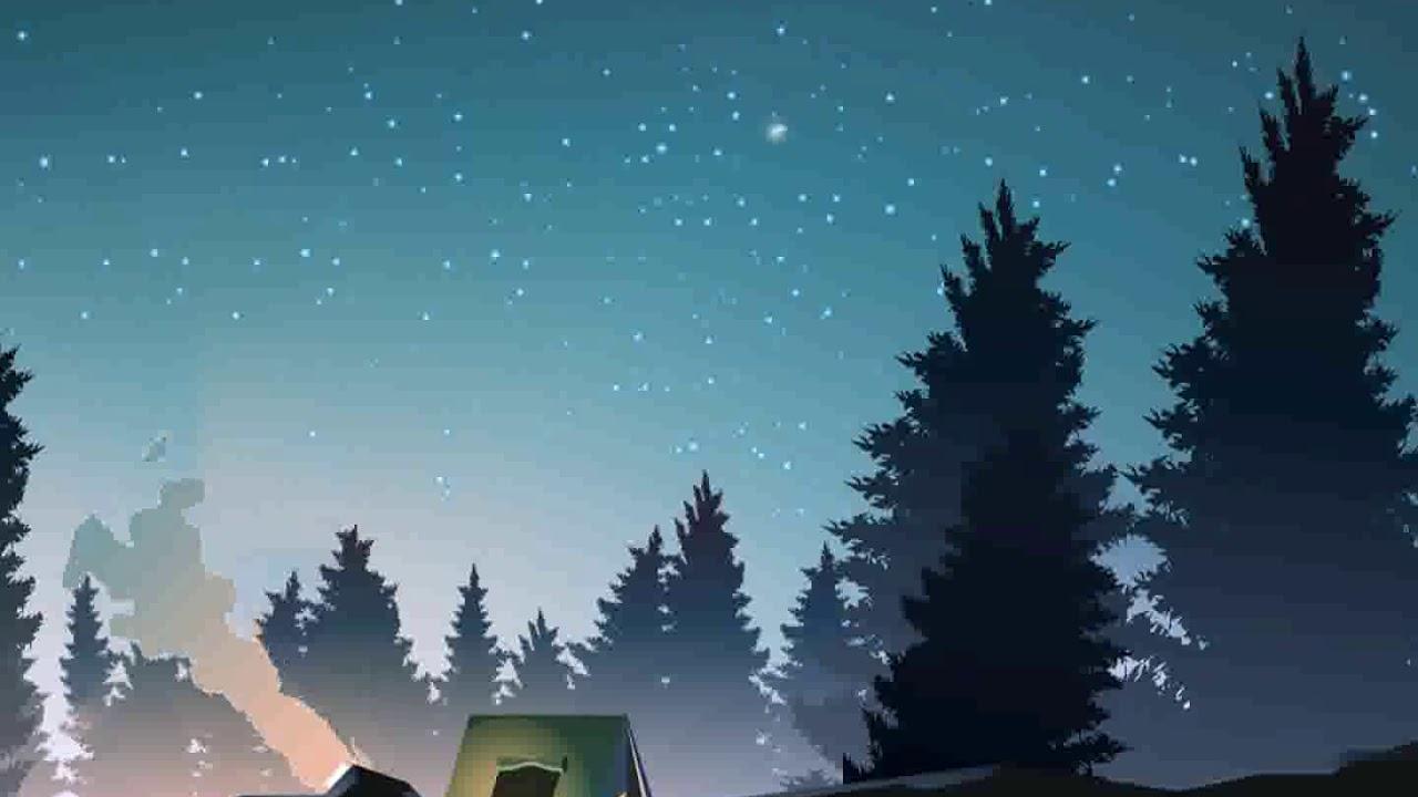 1280x720 Christmas Camping Wallpaper