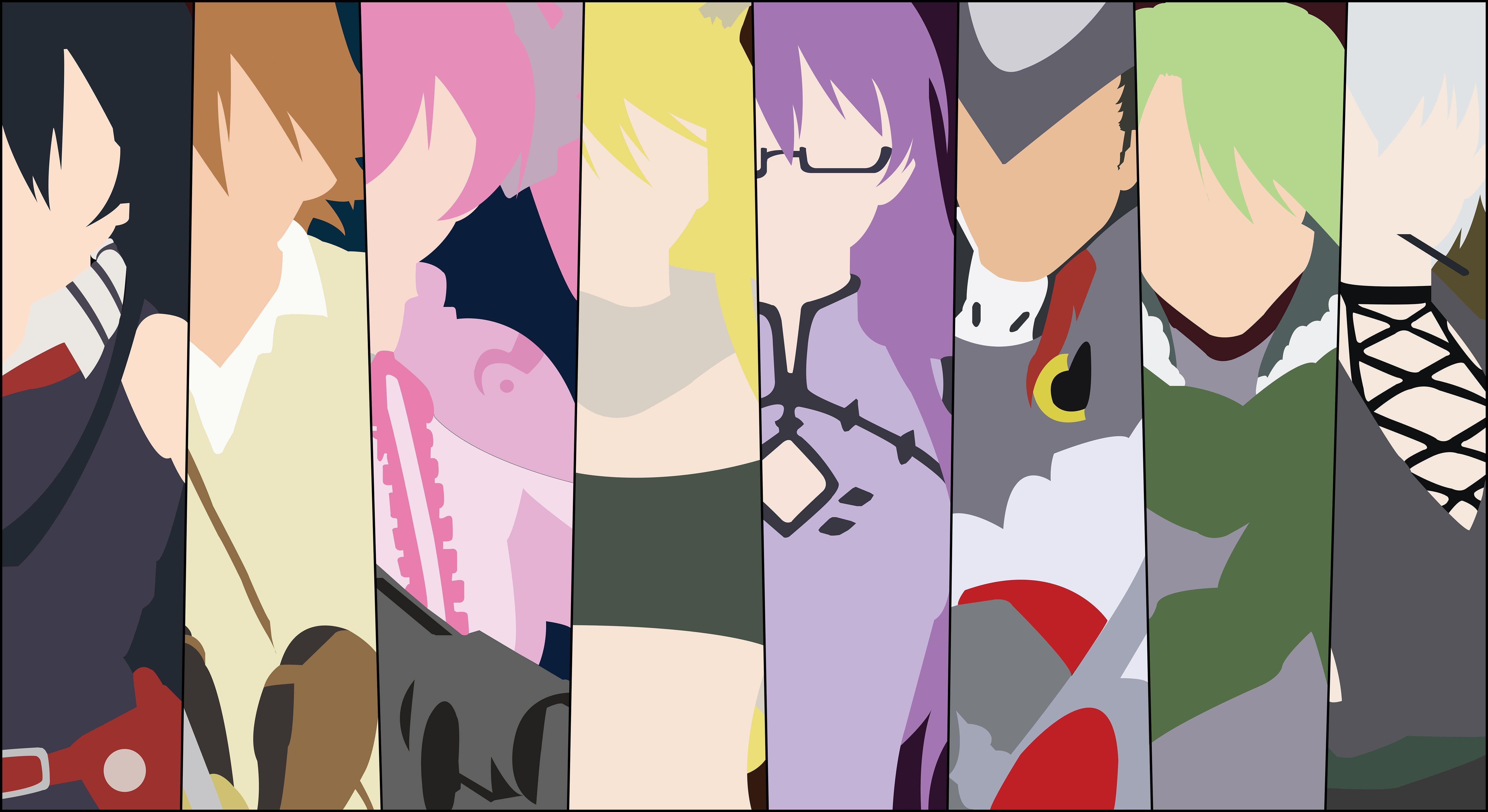 6400x3496 Portrait illustration collage, Akame ga Kill!, Akame, Tatsumi
