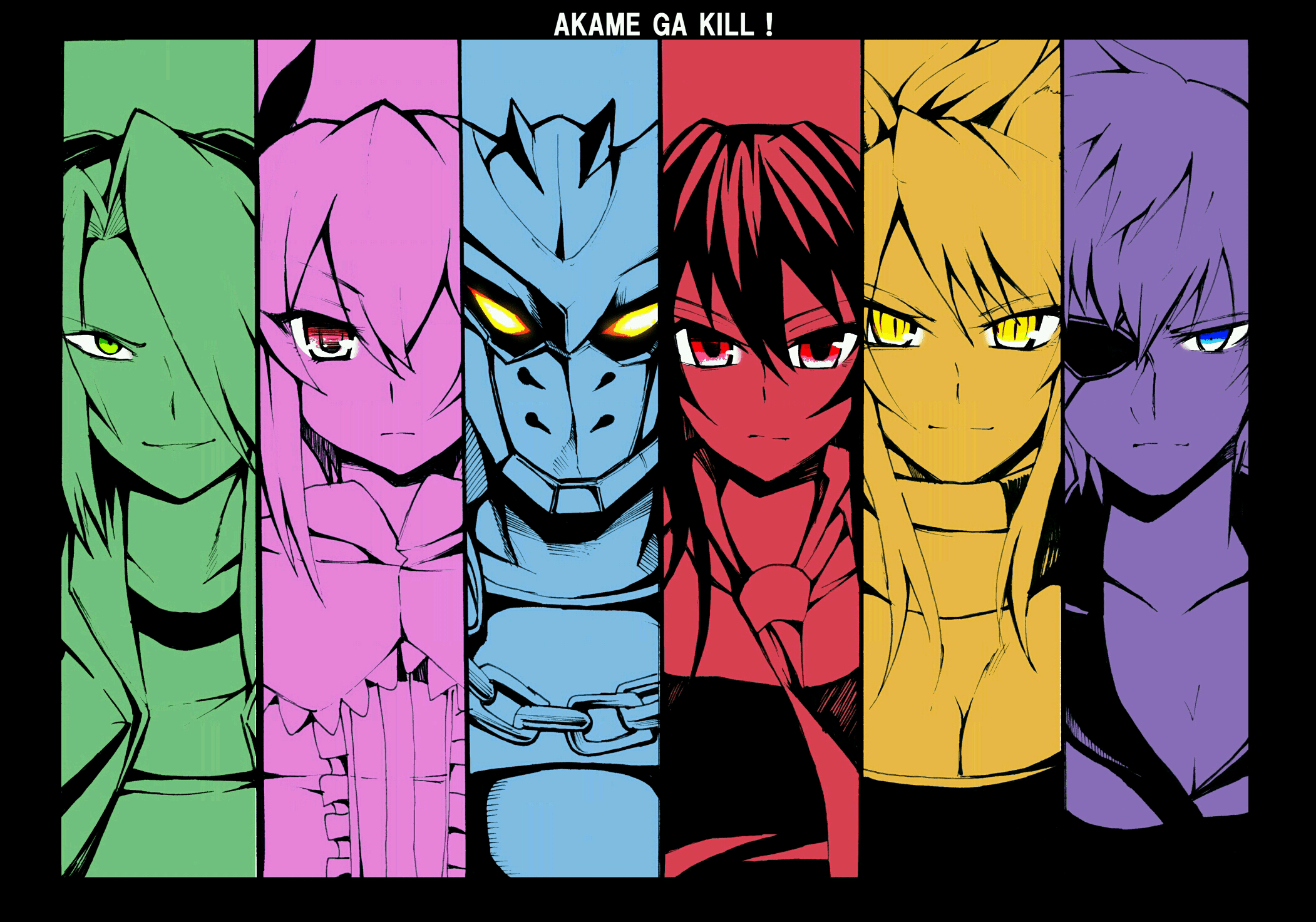 2102x1473 #Tatsumi, #Akame ga Kill!, #collage, #Akame, #Mine Akame