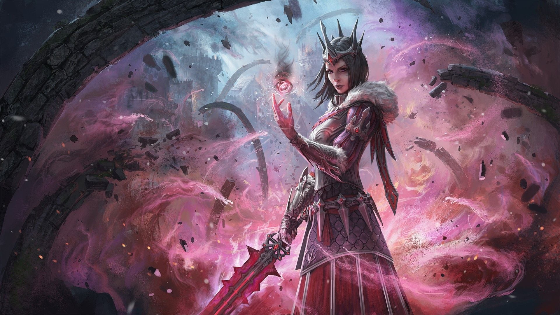 1920x1080 New Smite Goddess: Morgan Le Fay Conjures Dark Magic Over the Battleground