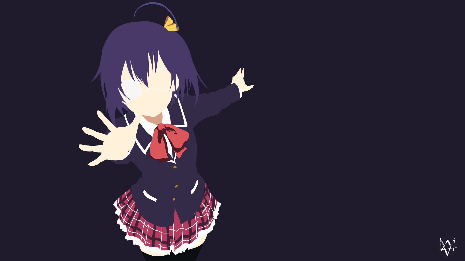 1920x1080 Rikka Wallpaper Takanashi Minimalist