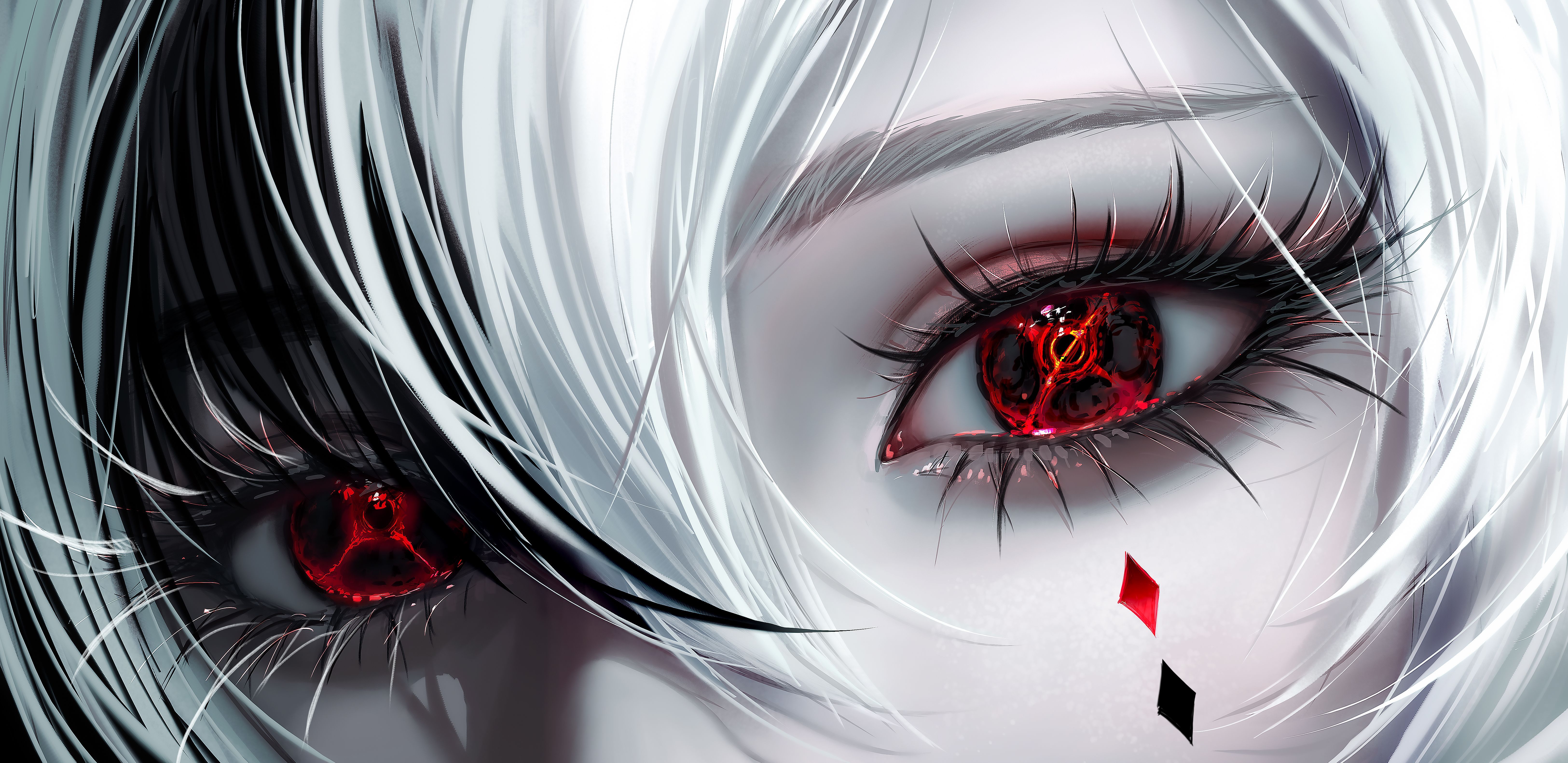 6500x3163 4K Ultra HD Wallpaper of Arlecchino from Genshin Impact
