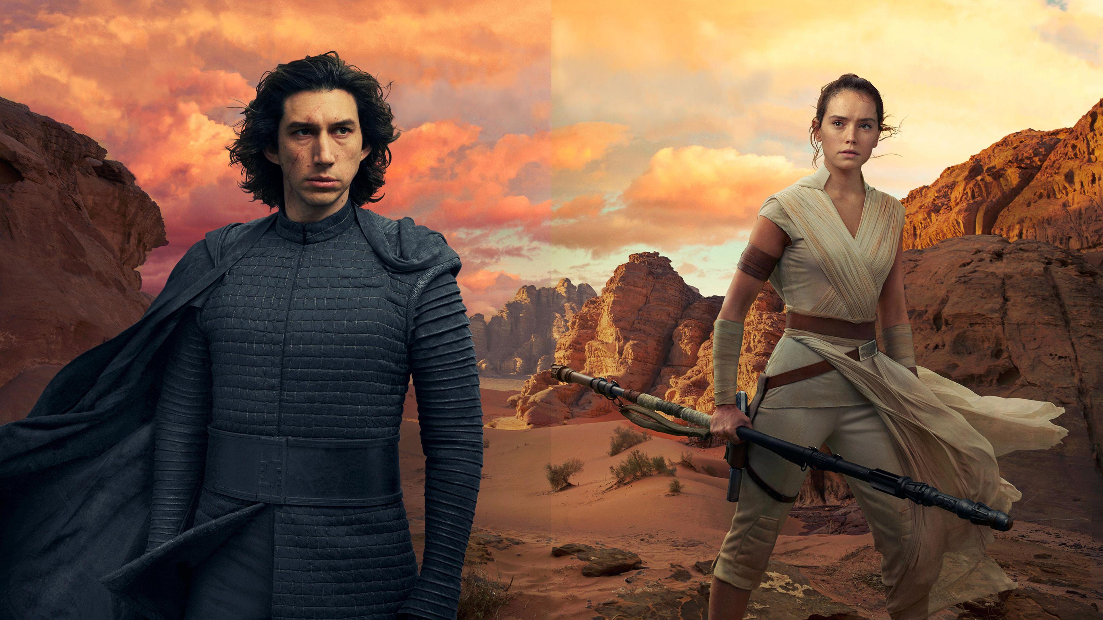3840x2160 Kylo Ren and Rey In Star Wars The Rise of Skywalker 4K