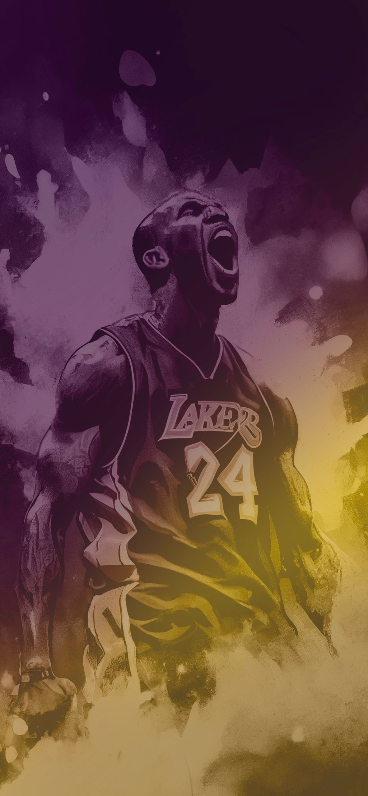 1183x2560 Wallpaper Kobey Basketball Wallpaper Kobe Bryant Purple Jersey Basketball Room Decor Kobe