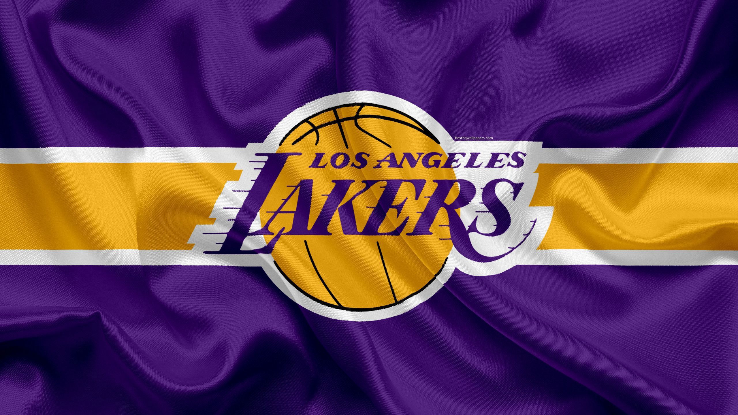 2560x1440 Lakers Logo In Dark Purple Background Basketball HD Sports Wallpaper